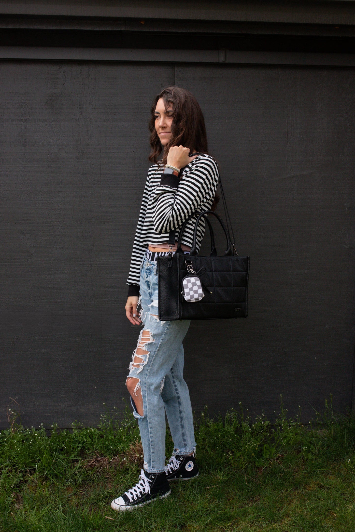 Boxy Tote MAX in Pebble Black