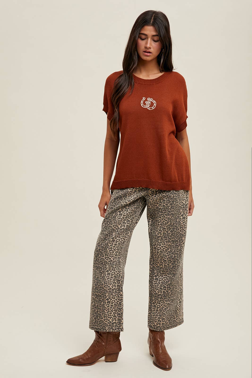 DOUBLE HORSESHOE SWEATER VEST / WL25-10916