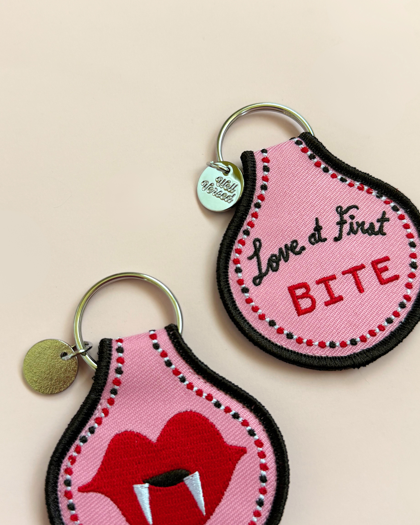 Love at First Bite | Bookish Embroidered Keychain