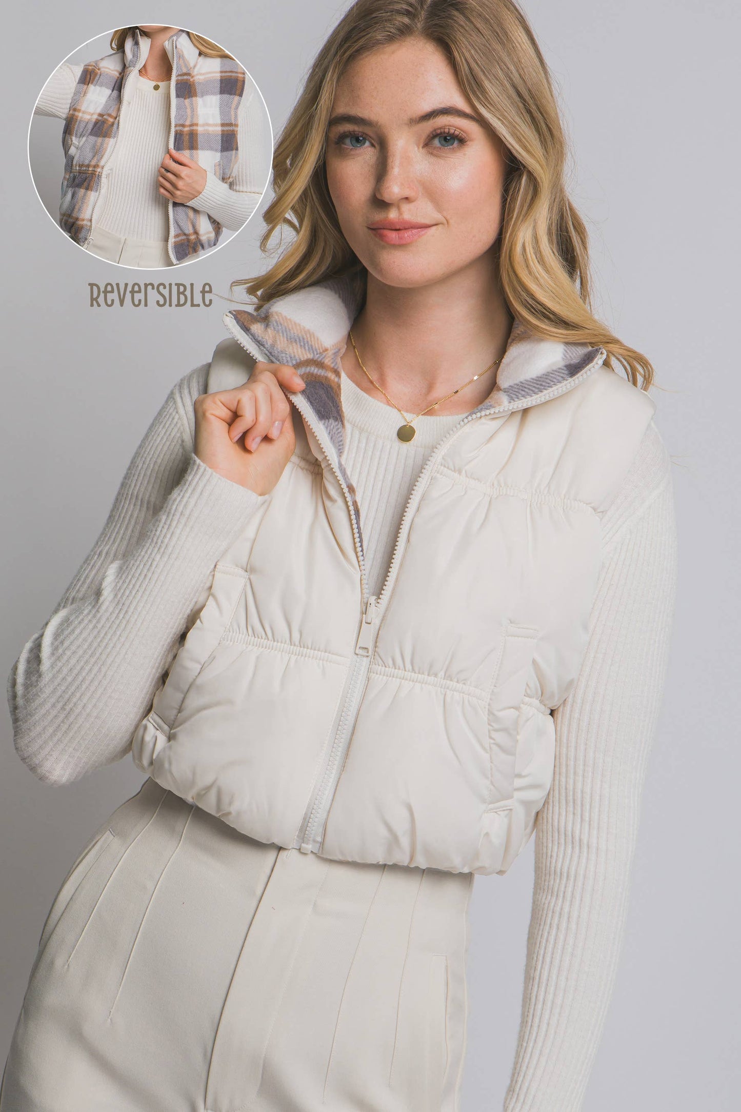 ,..._ 0805 Full-Zip Reversible Puffer Vest SI-28323