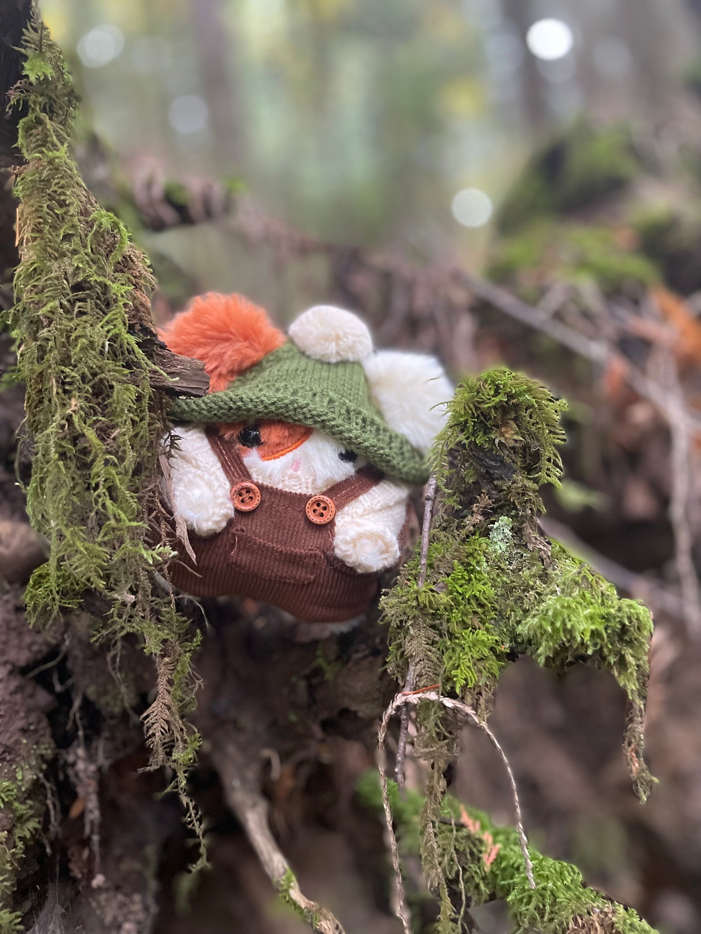 Brown Corduroy Overalls - Plushie Accessories