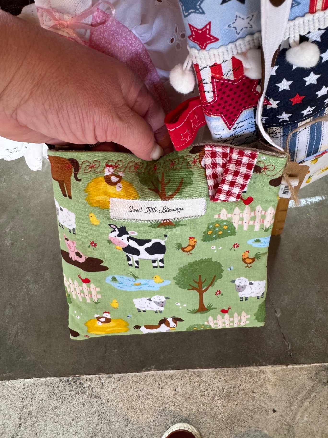 Sweet Little Blessings Tote Bag Small Tote Green