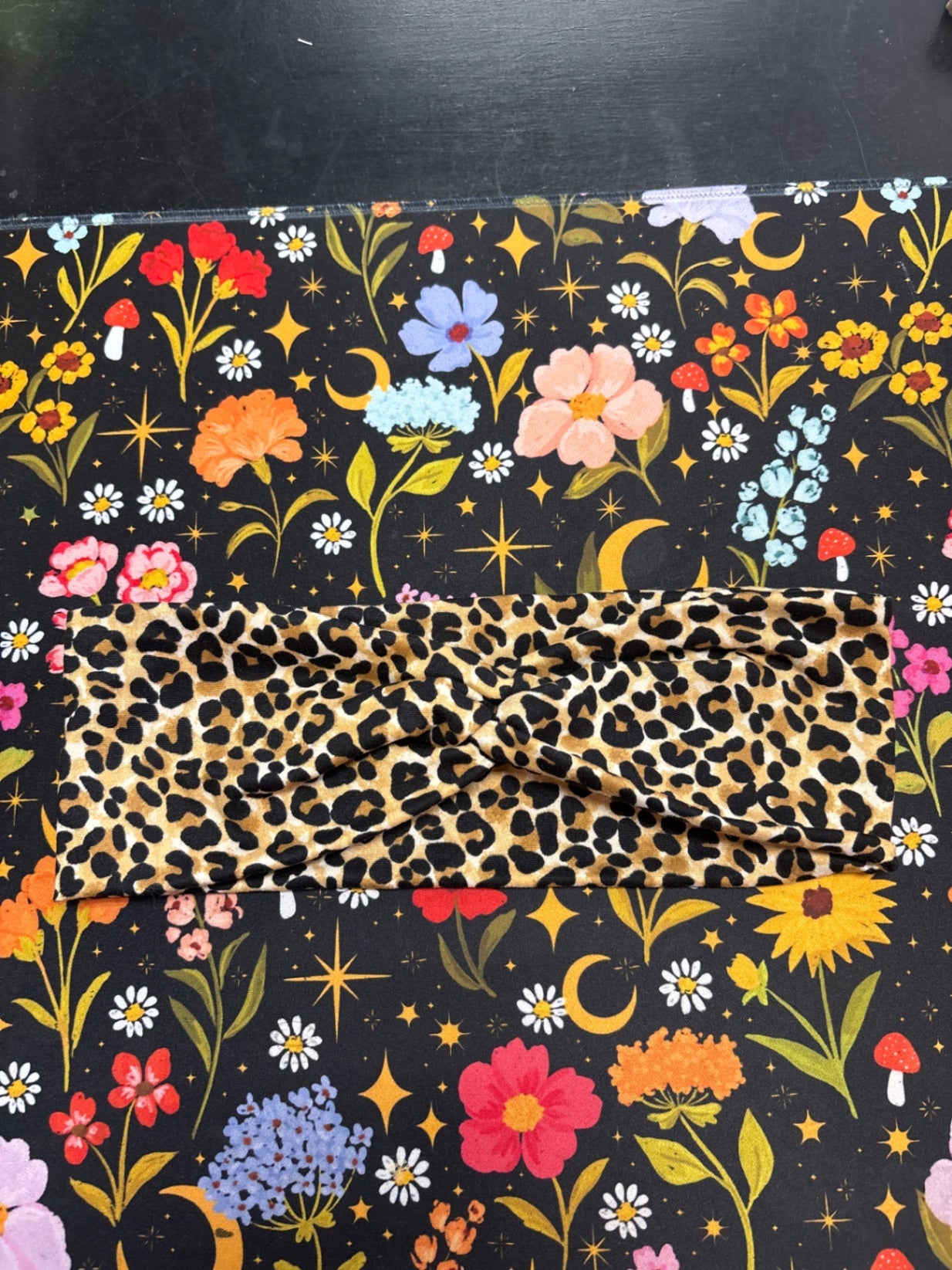 Headband Accessory Leopard print (tan, black)