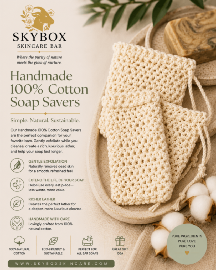 Handmade 100% Cotton Soap Saver Bags