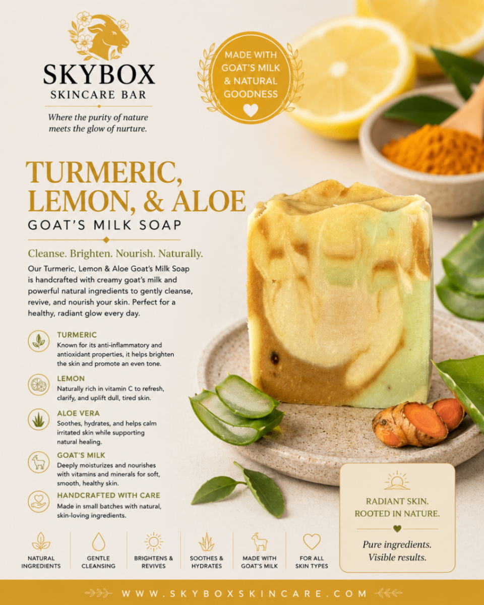 Turmeric, Lemon, & Aloe Goat's Milk Soap