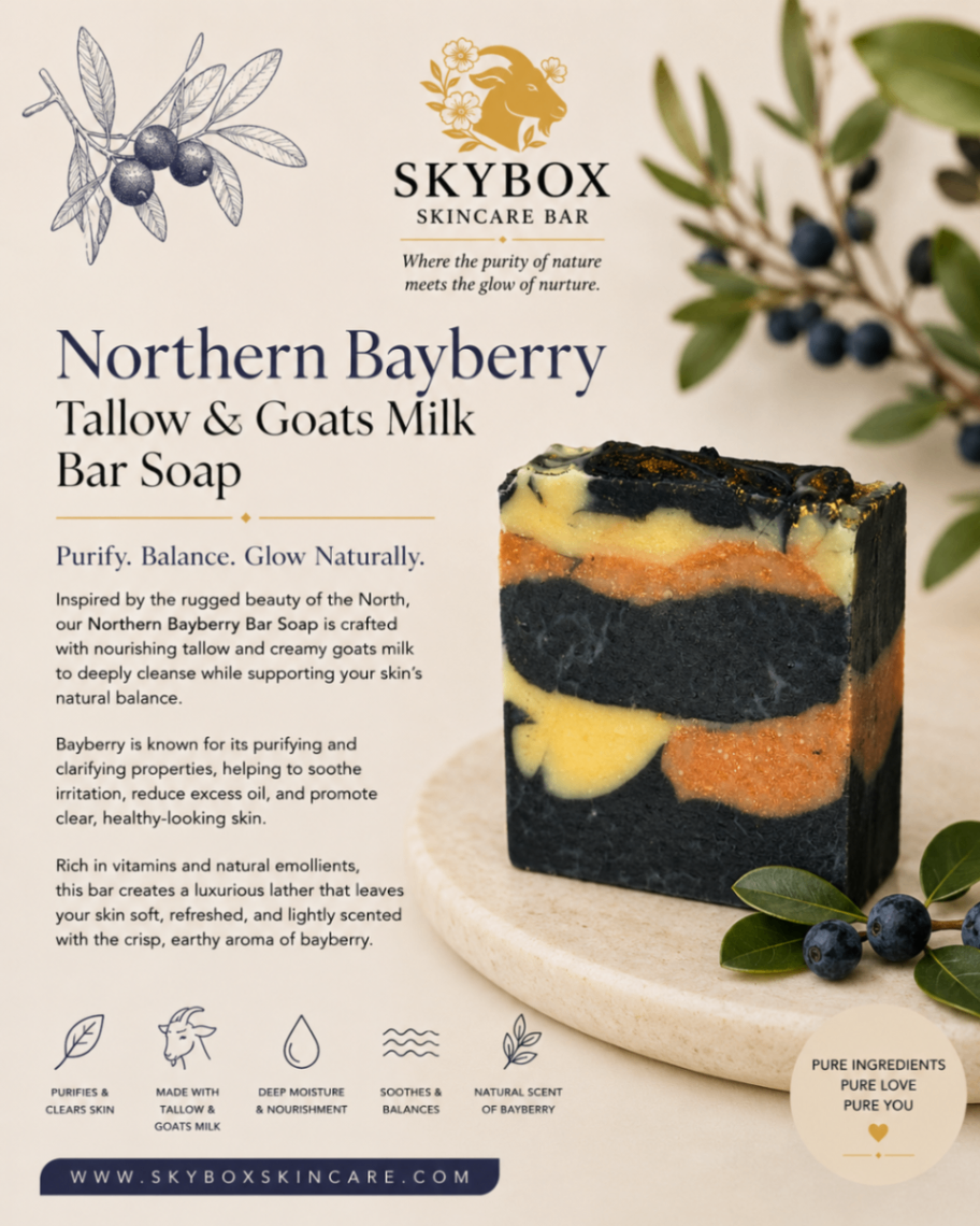 Northern Bayberry Goat's Milk & Tallow Bar Soap