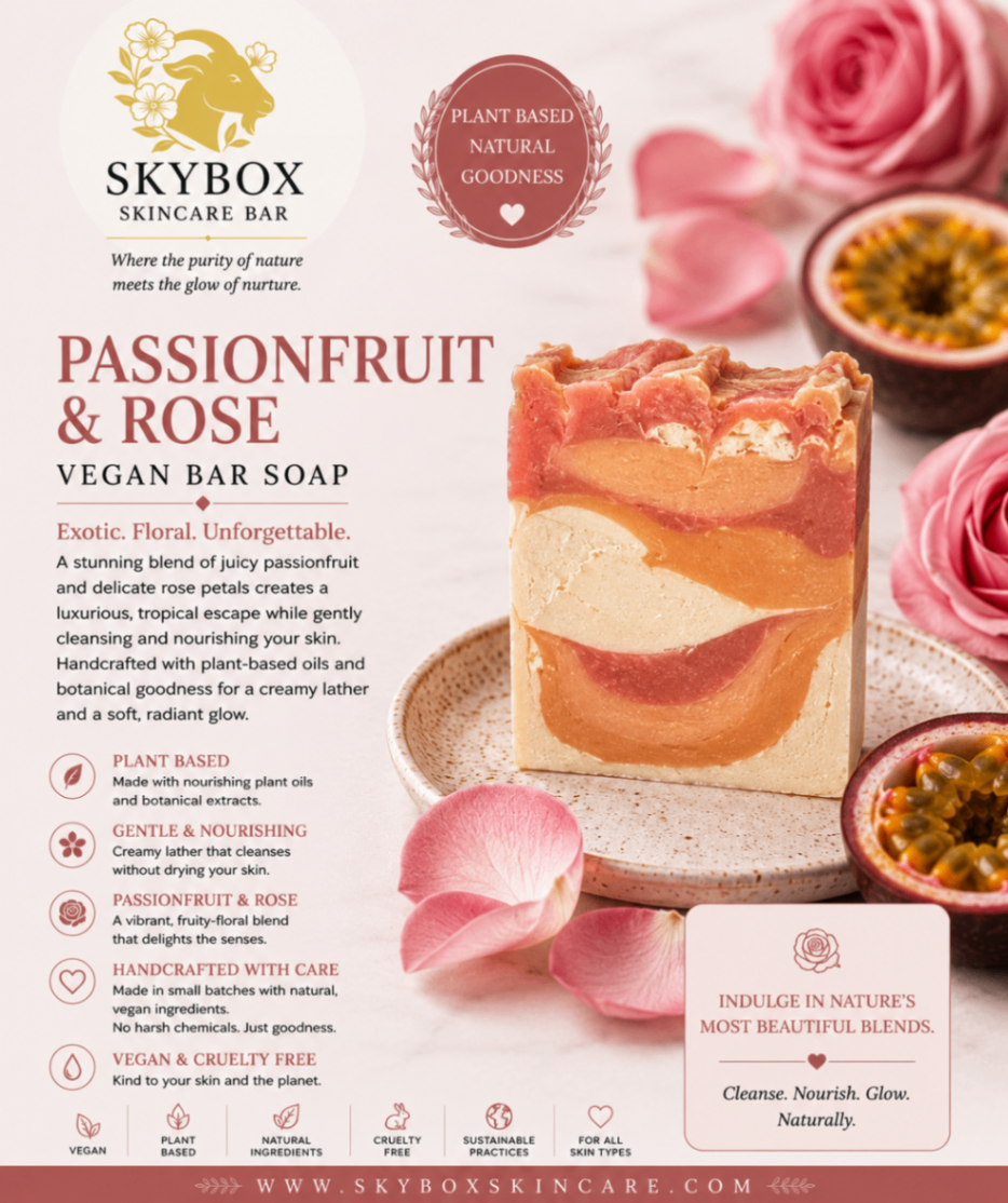 Passionfruit & Rose Vegan Bar Soap
