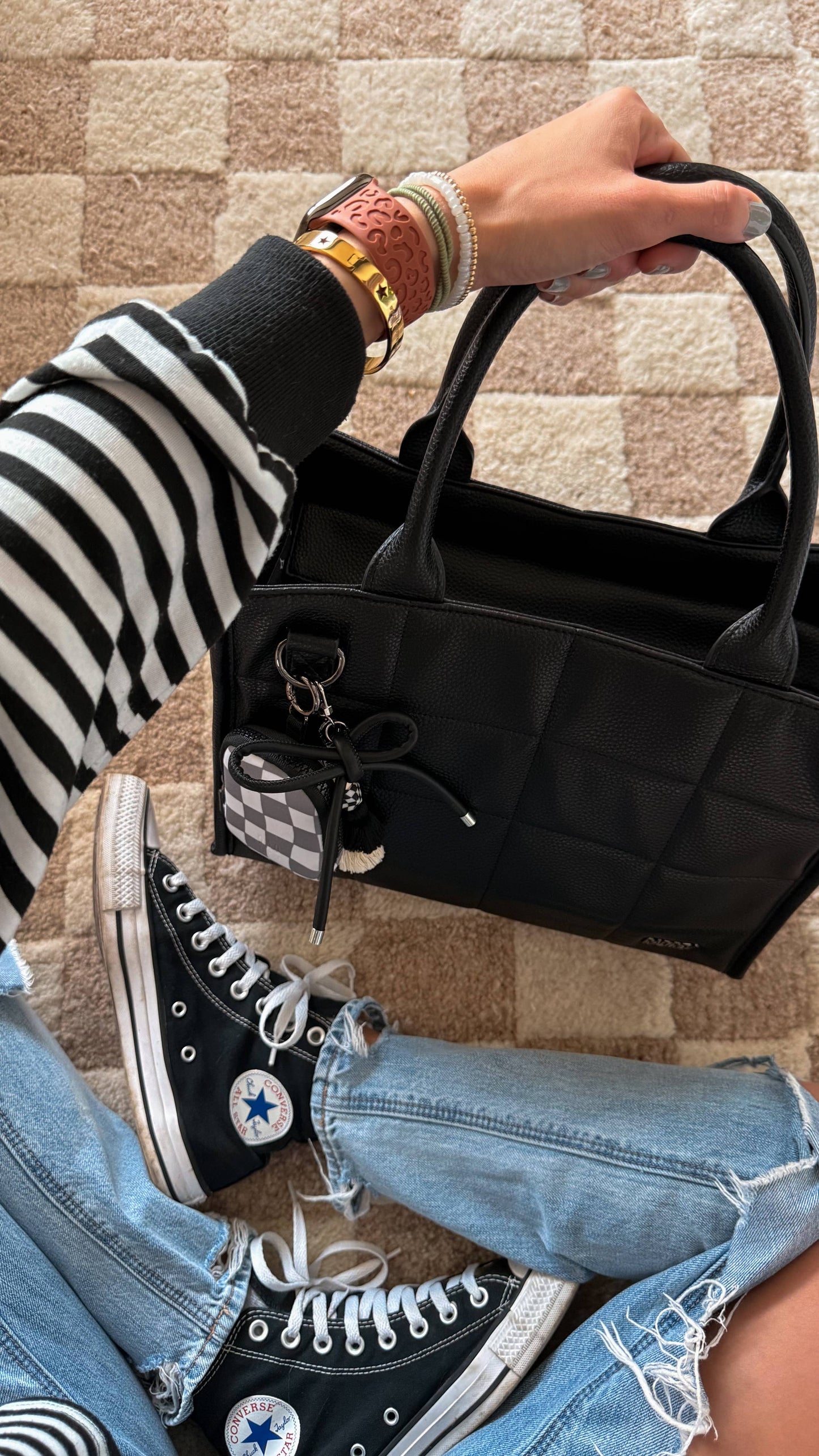 Boxy Tote MAX in Pebble Black