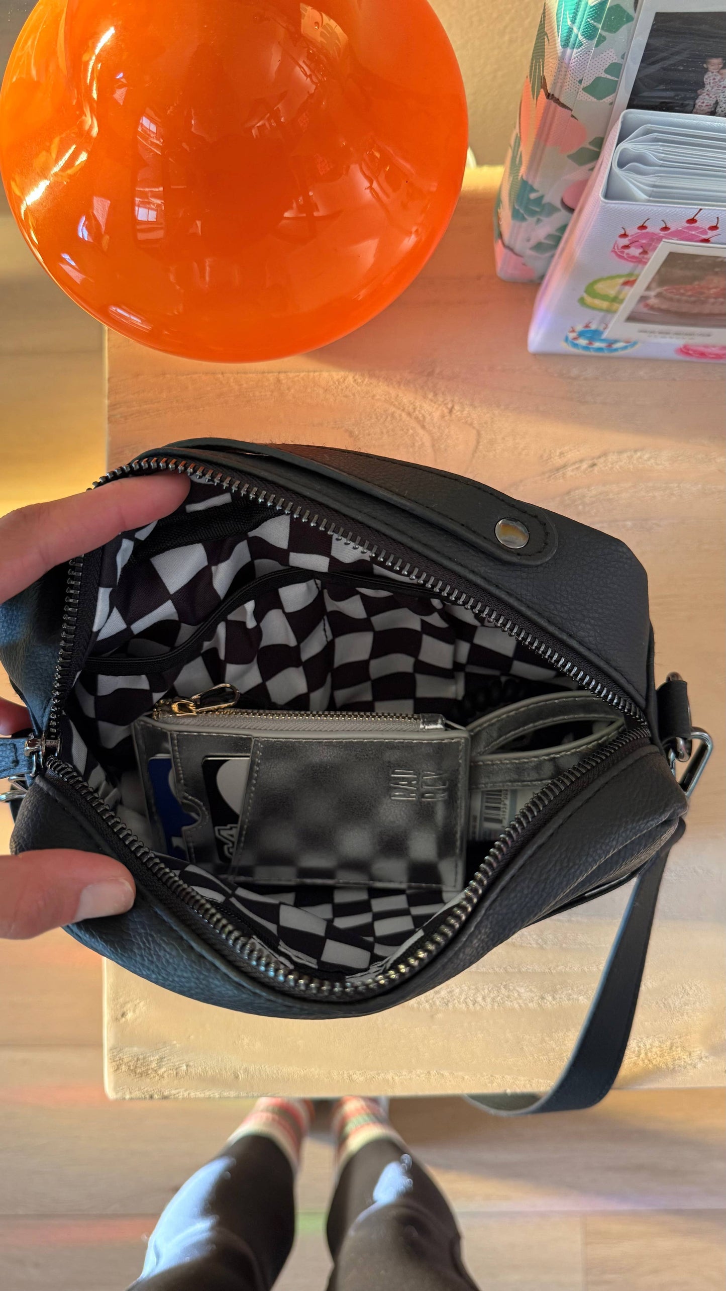 Checkered Mini Crossbody