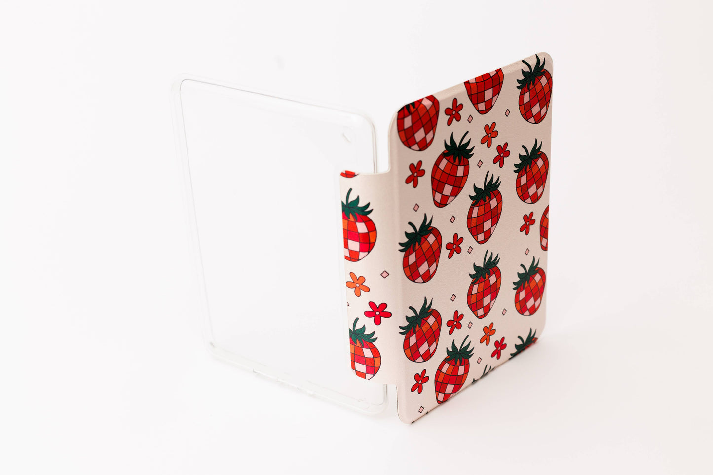 Coquette Berries Clear Back and Handstrap Kindle Case