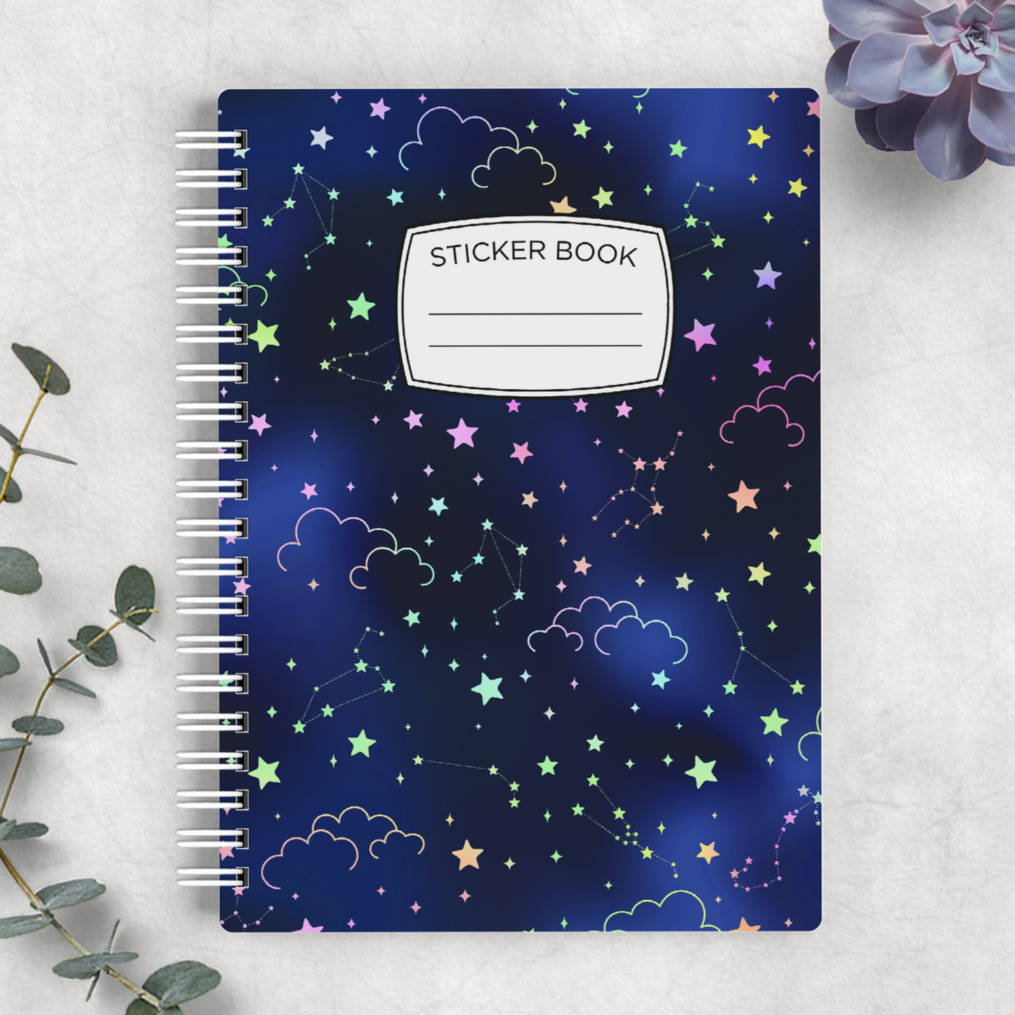 Starry Night Reusable Sticker Book