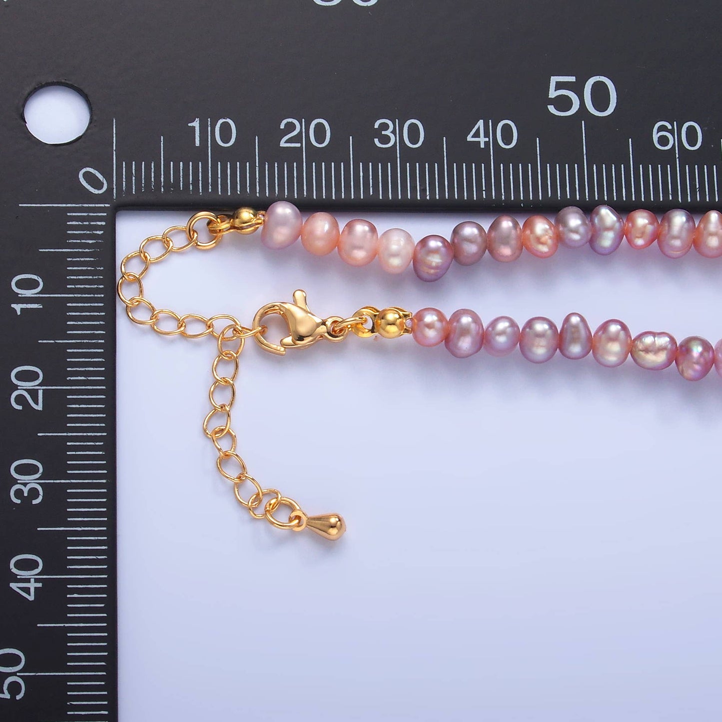 Mini Seed Purple Pink freshwater Pearl Necklace Layering
