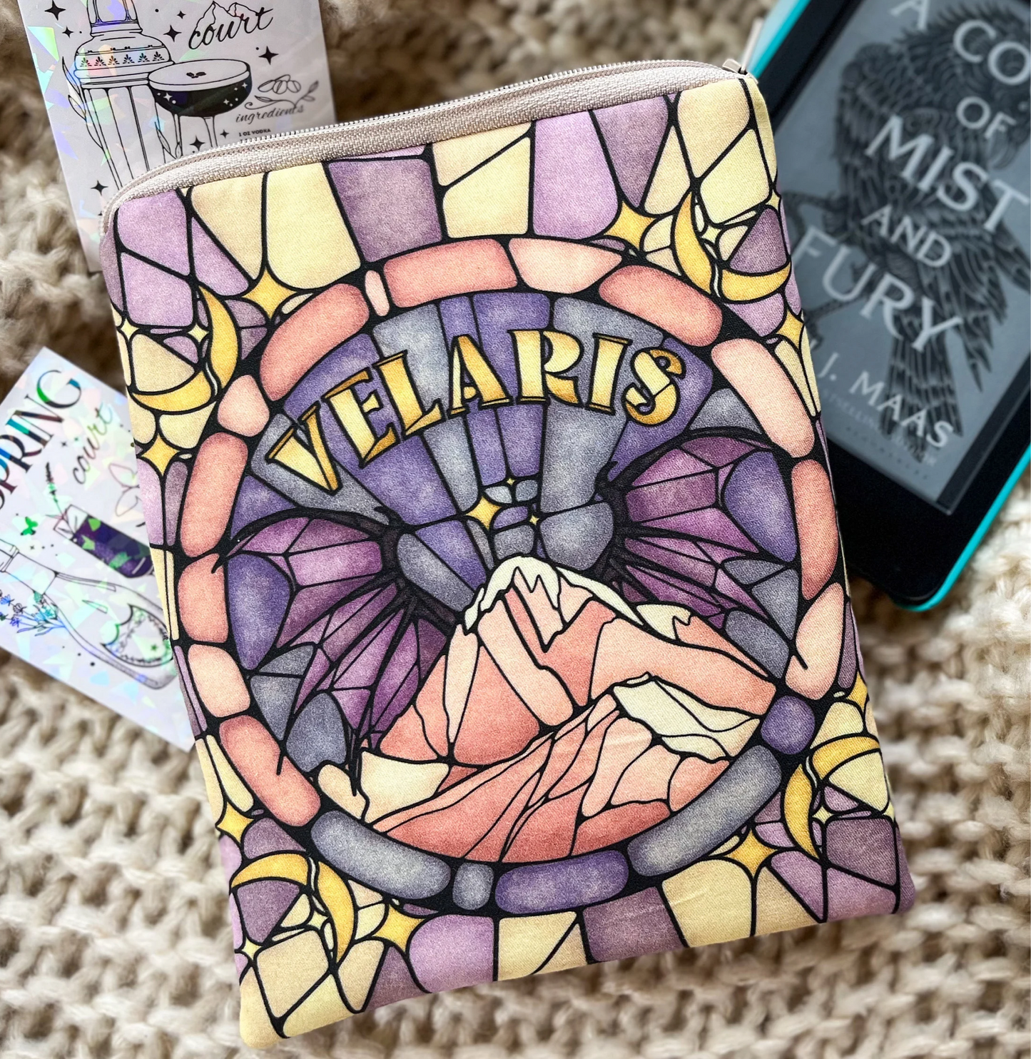 ACOTAR Velaris Padded Kindle Sleeve w Zipper Book Lover Gift