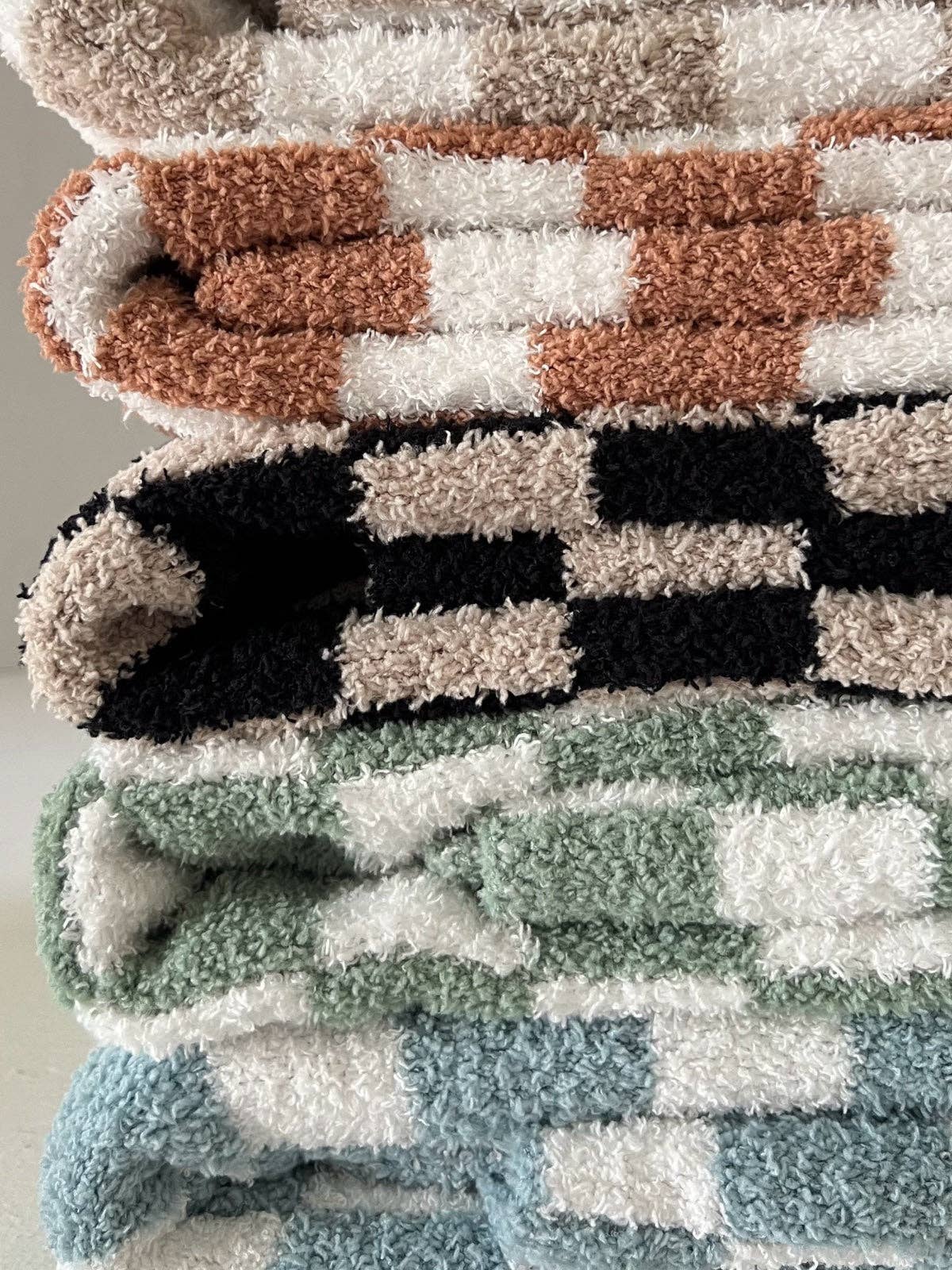 Phufy® Bliss Checkerboard Blanket, Sage