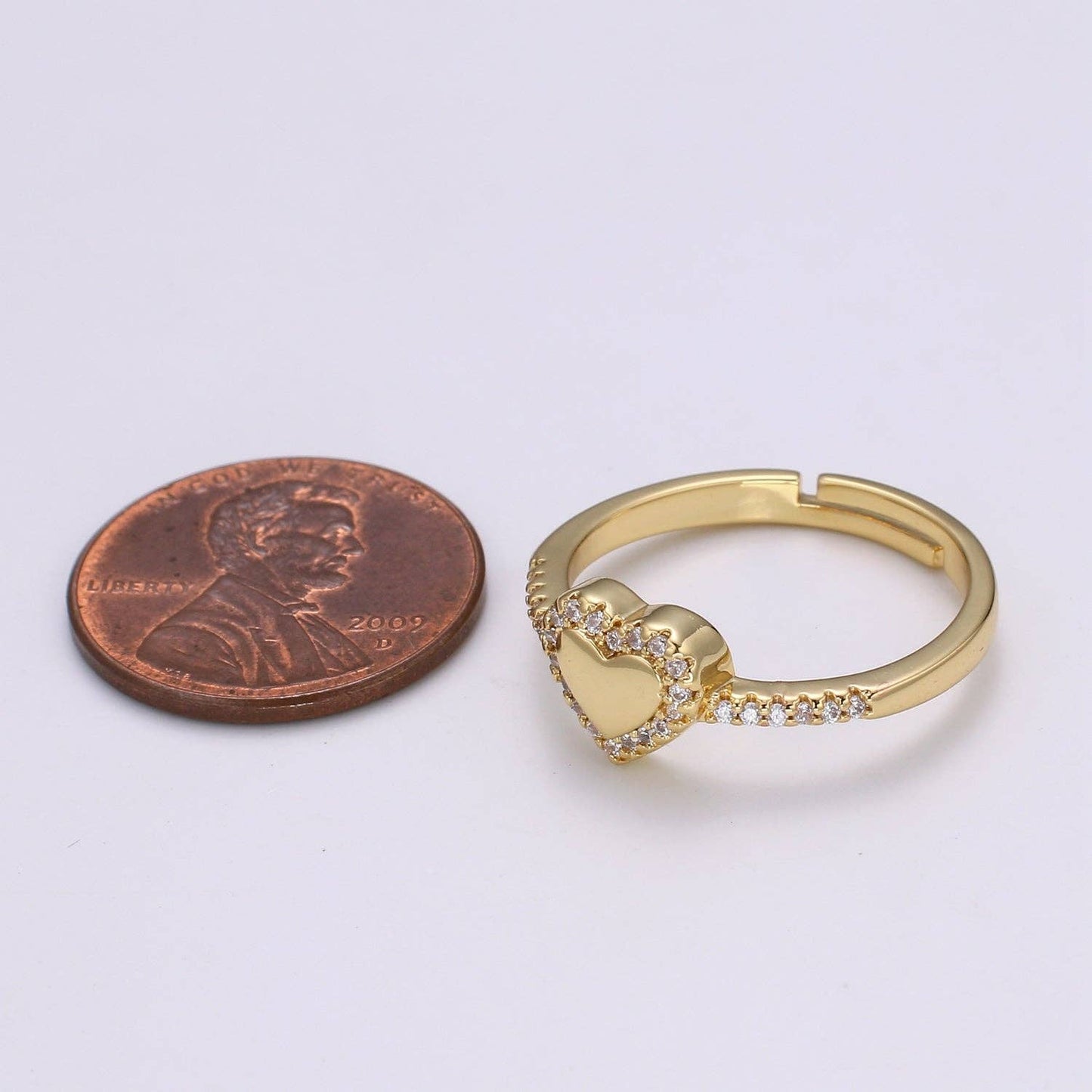 Dainty Heart Ring, Minimalist Delicate Ring R286