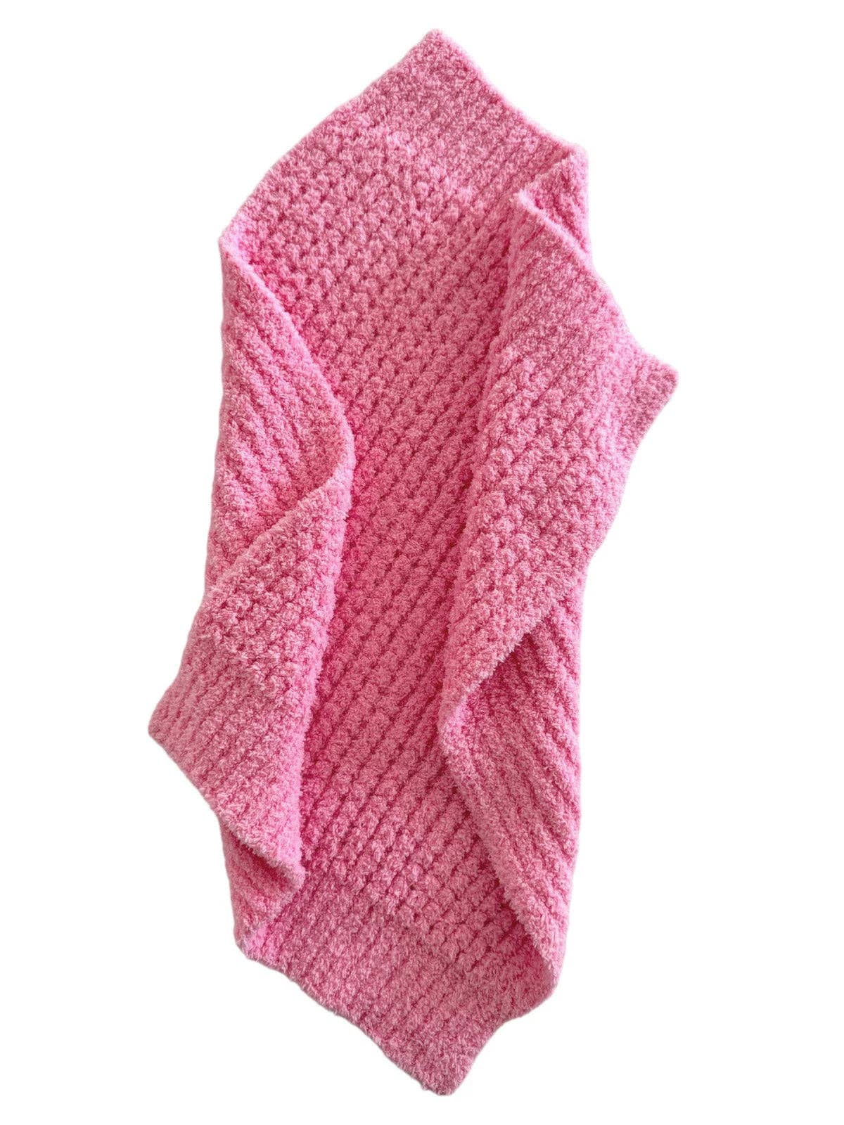 Phufy® Bliss Waffle Mini Blanket, Cotton Candy Pink