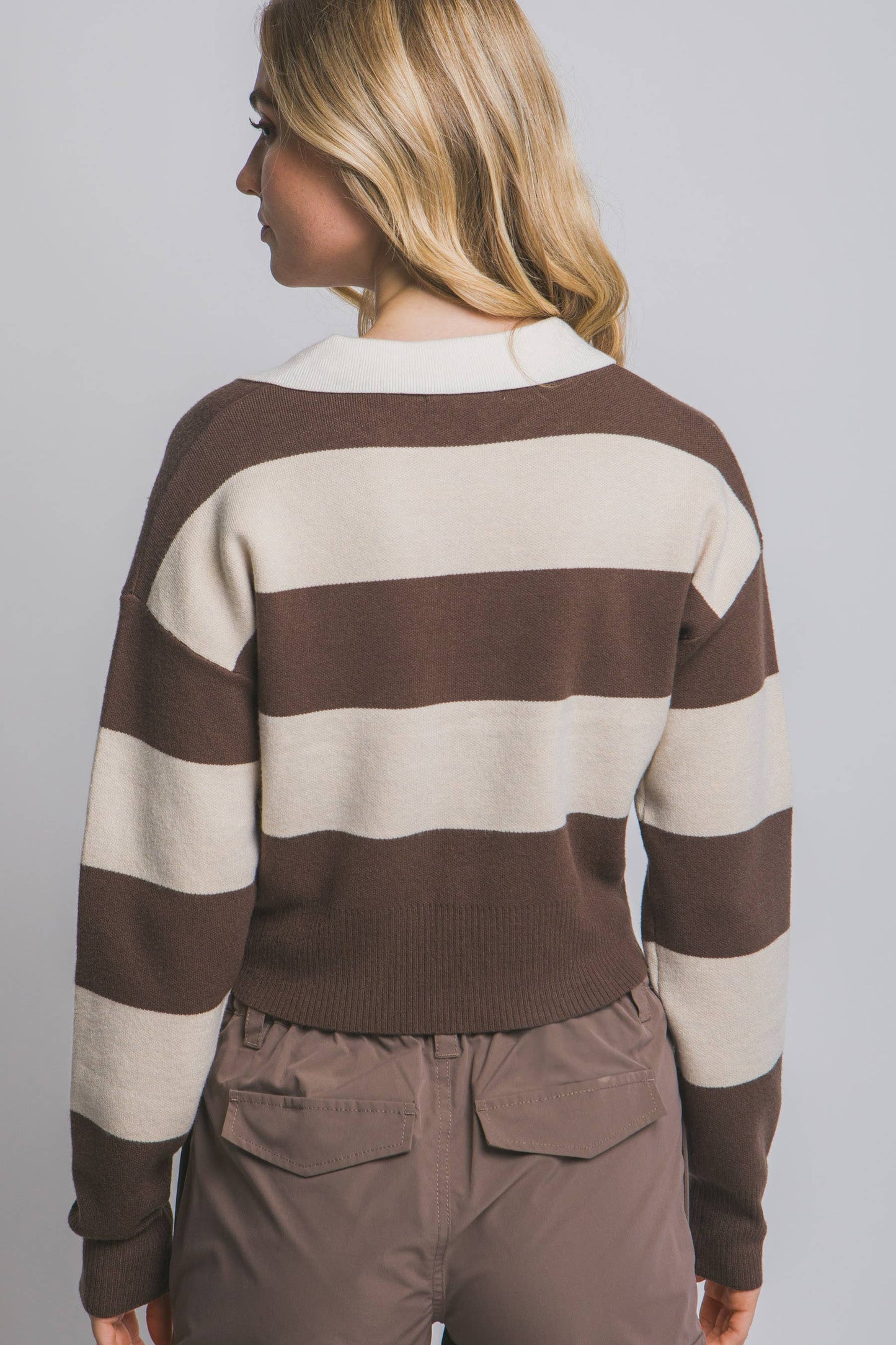 .....0807 Stripe Polo Sweater SI-28199