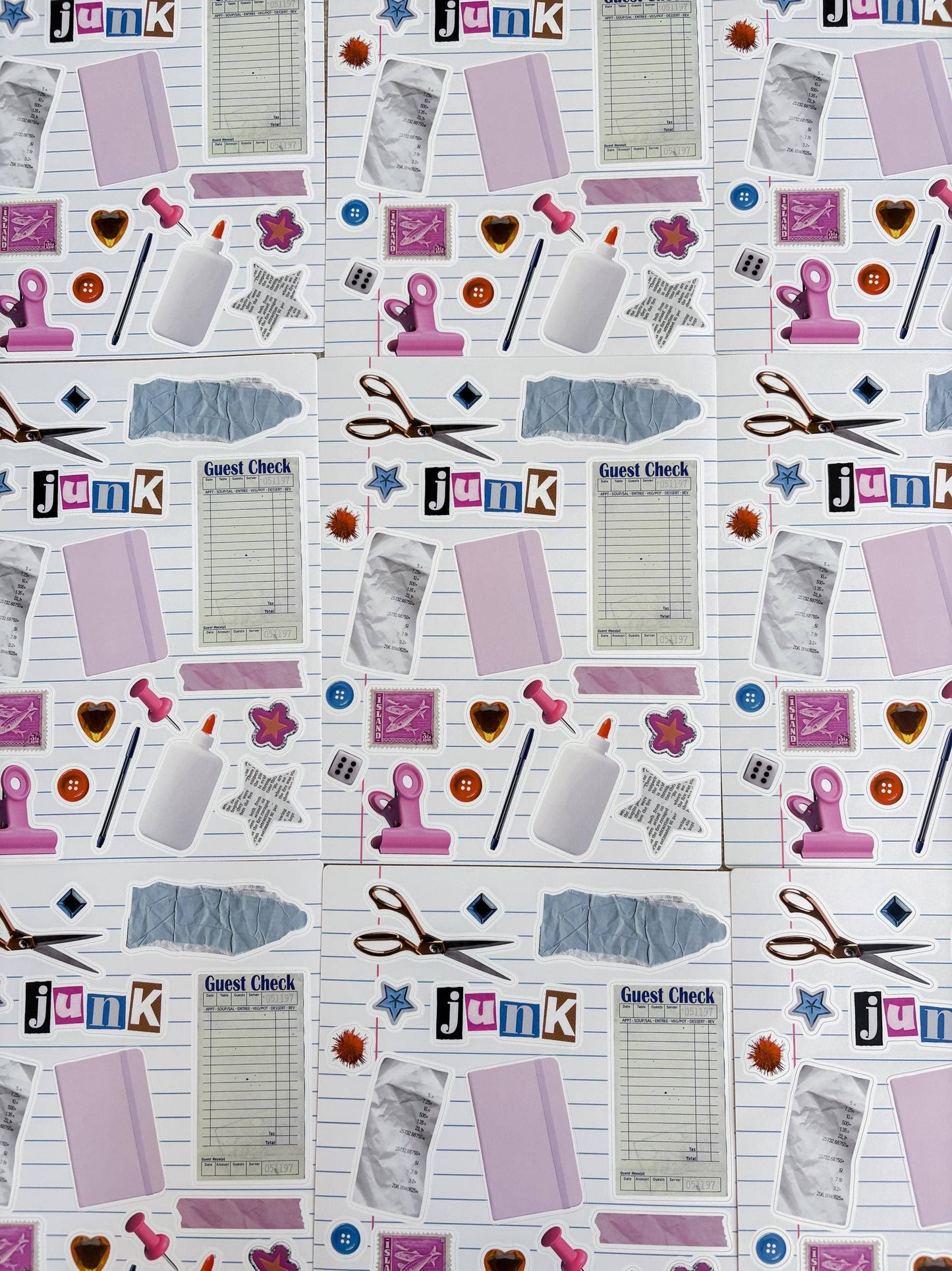 Junk Journal 8x10 Sticker Sheet