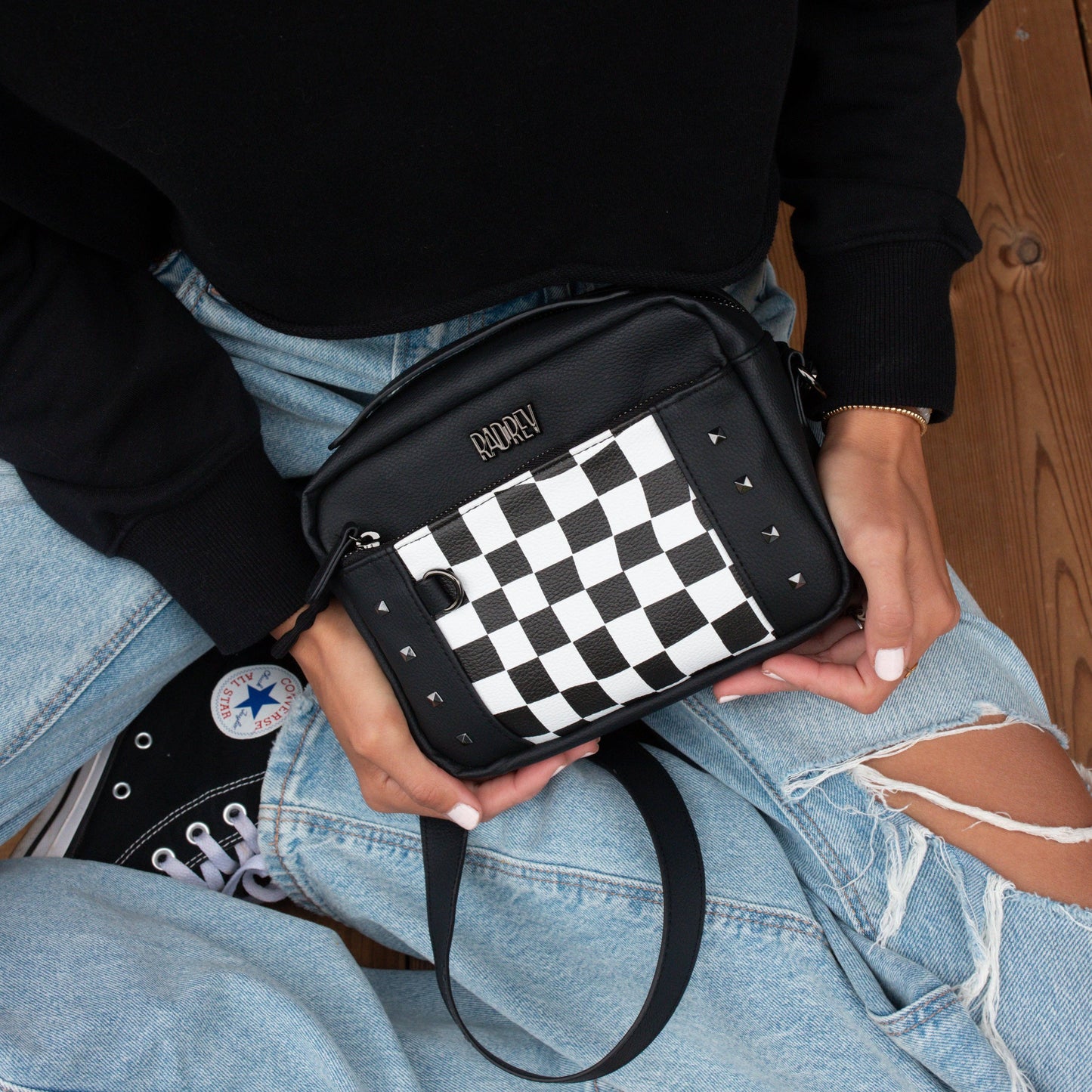 Checkered Mini Crossbody