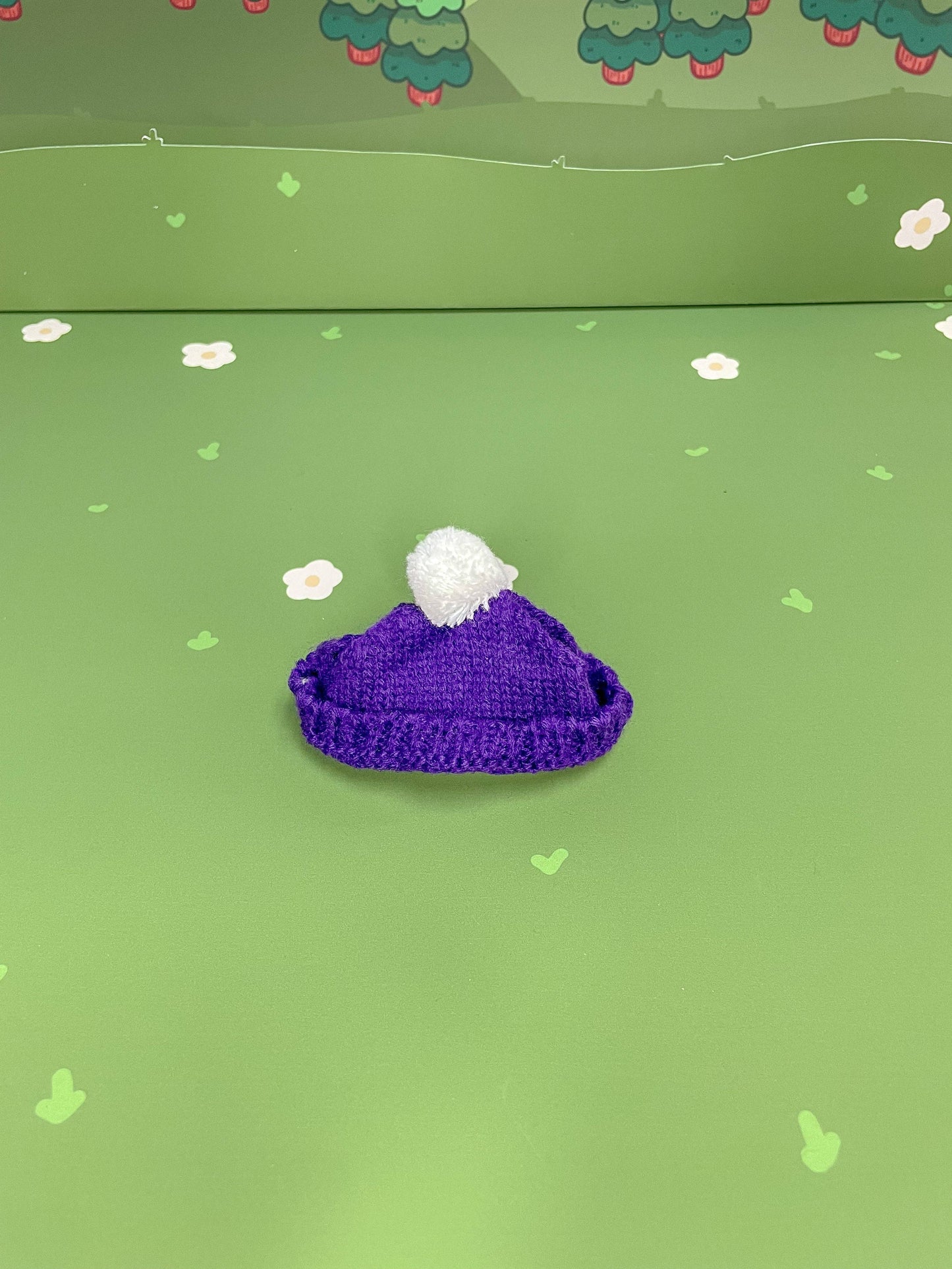 Purple PomPom Beanie - Plushie Accessories