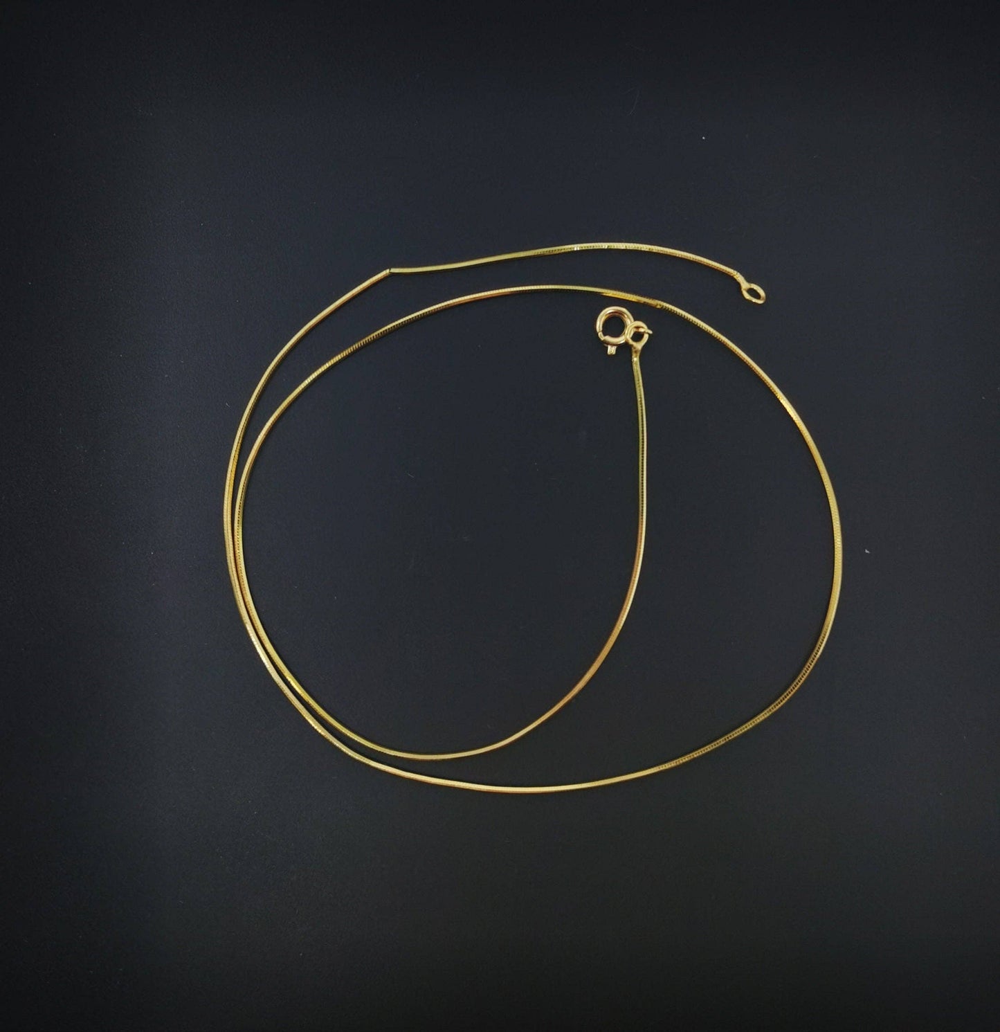 24K Gold Plated Cocoon Necklace, Dainty 0.8mm Cocoon Chain,
