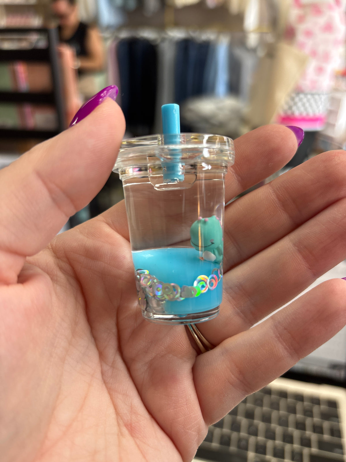 Animal Boba Floating Keychain