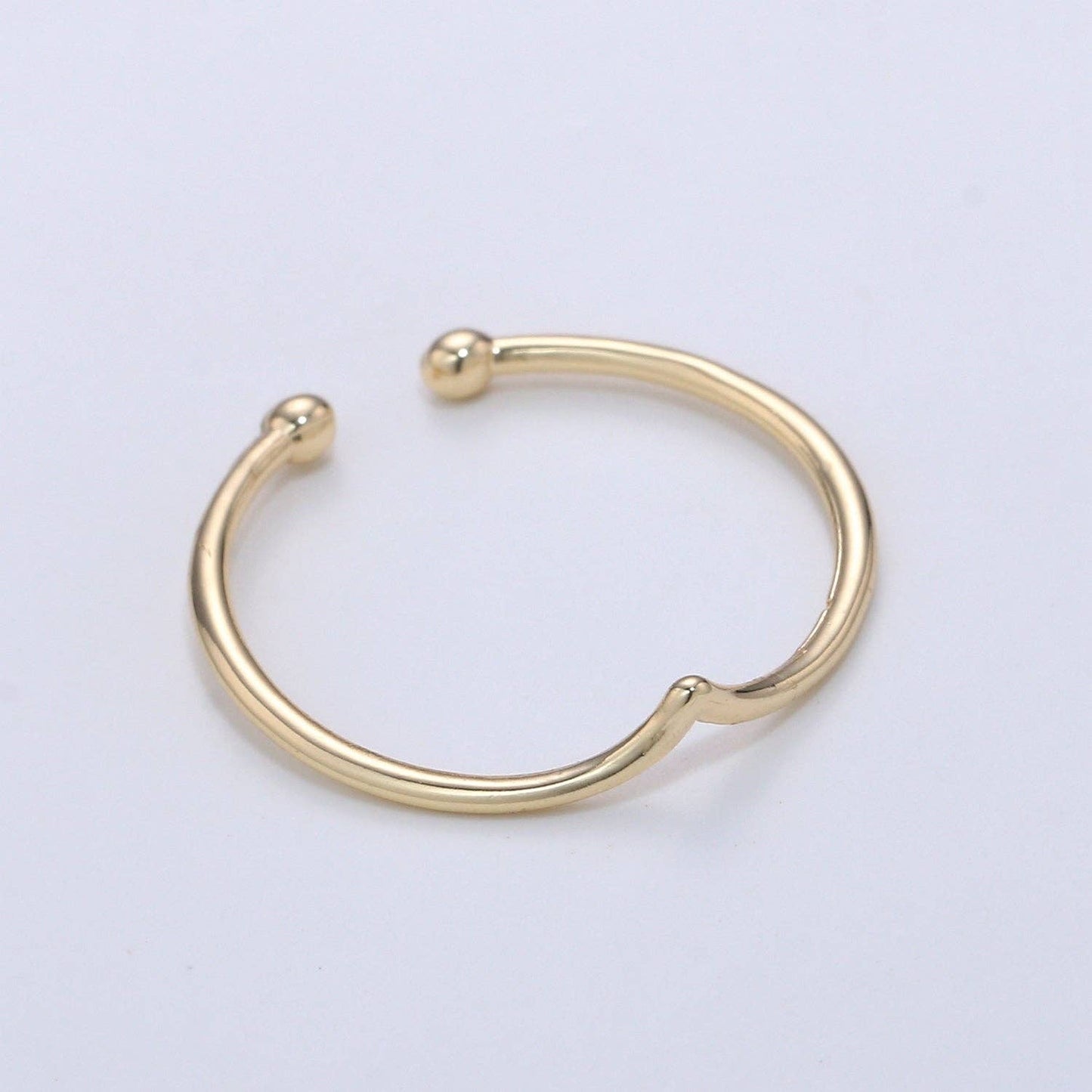 Dainty Chevron Ring - Gold Stacking Ring - Thin Ring - Open Ring - Triangle Ring - Thin Band - Simple Gold Ring Minimalist Jewelry
