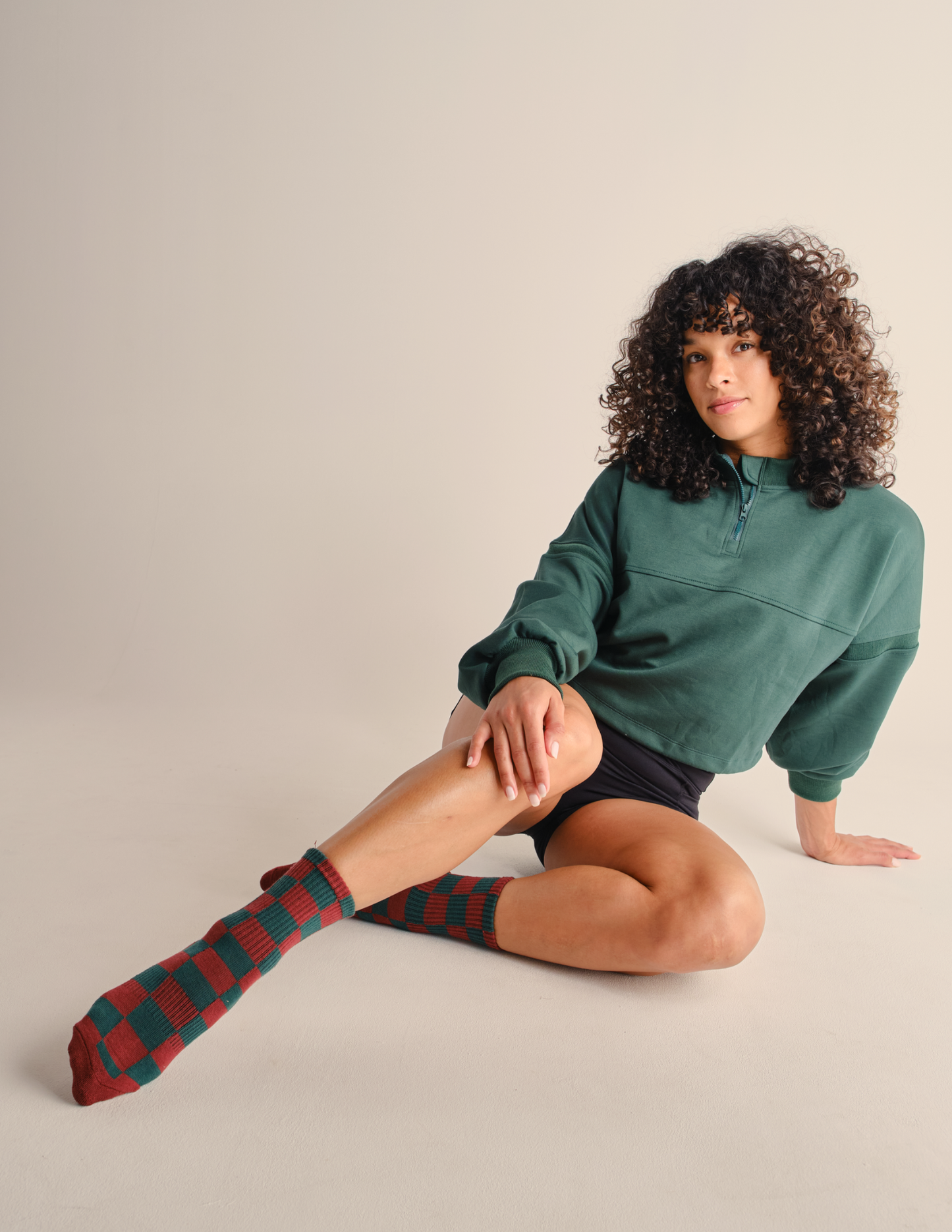 The Checkered Crew Grip Sock