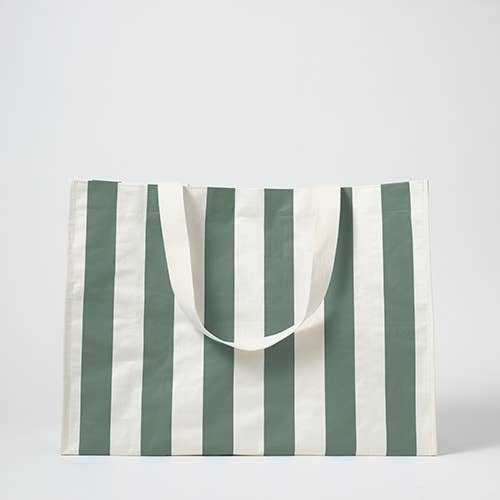 Carryall Beach Bag The Vacay Olive Stripe