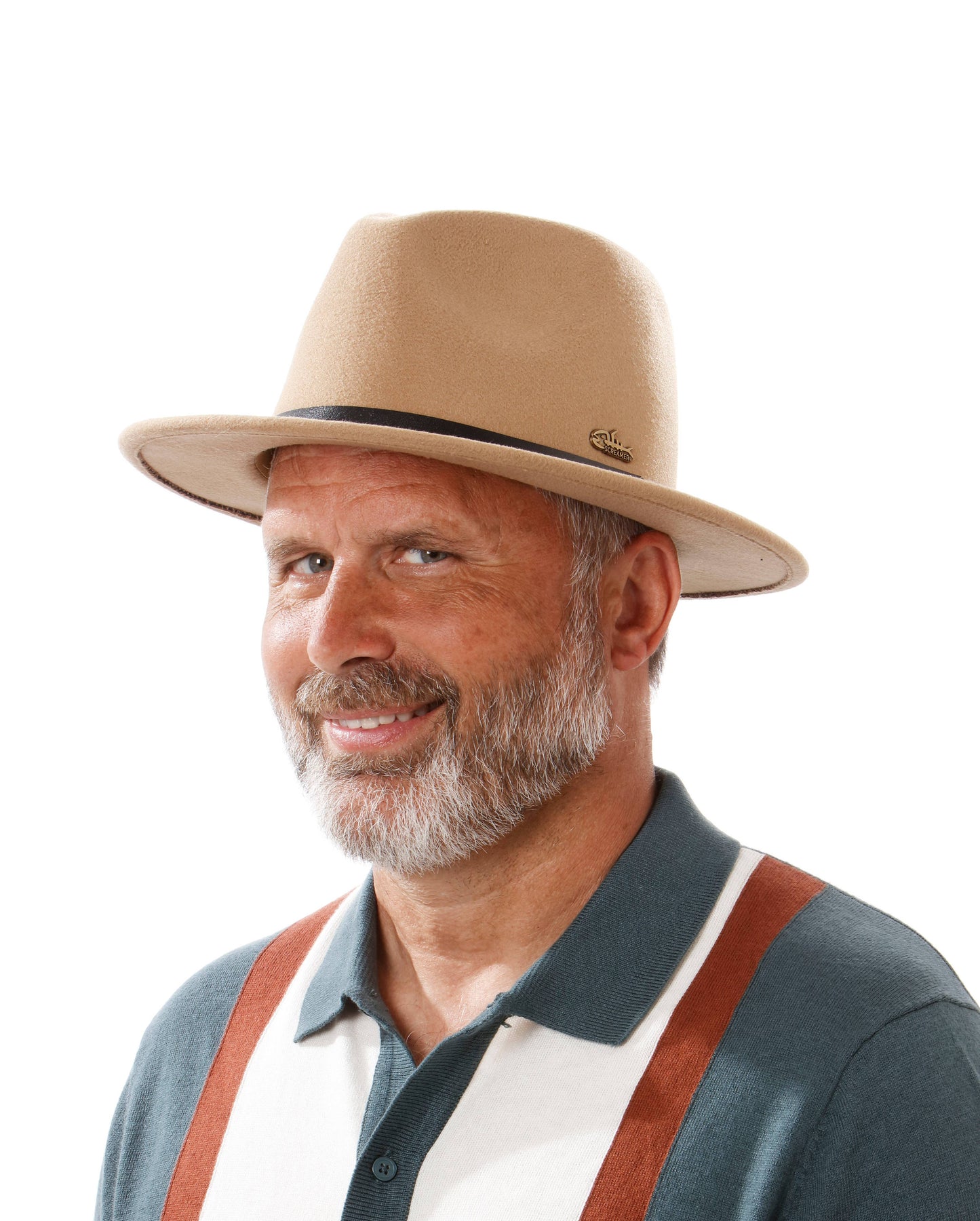 JP Men's Fedora Panama Sun Hat Faux Felt