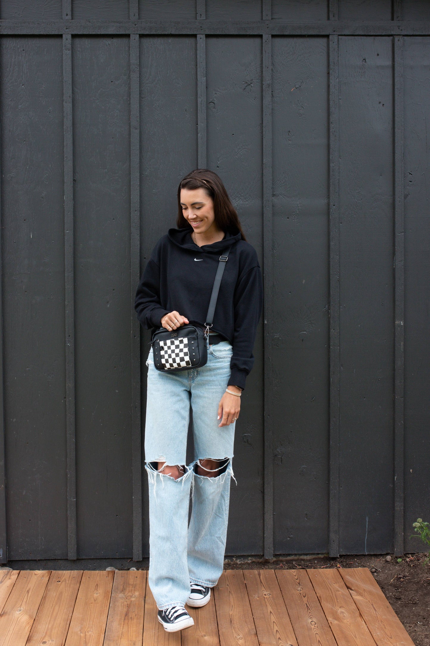 Checkered Mini Crossbody