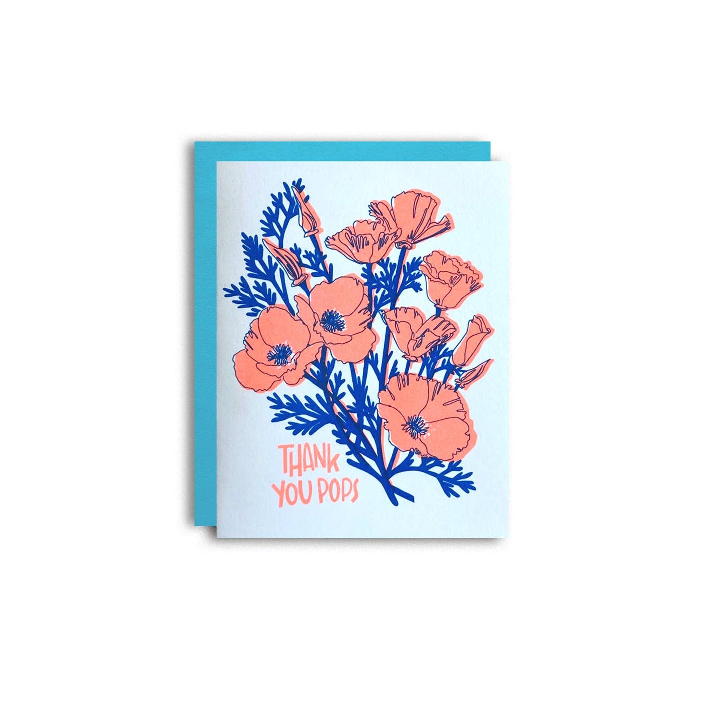 Thank You Pops Father Risograph Greeting Card