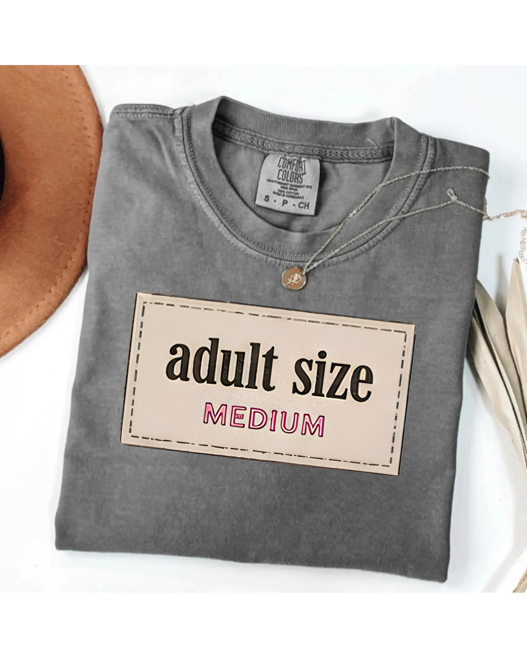 "Adult Size Medium" tee