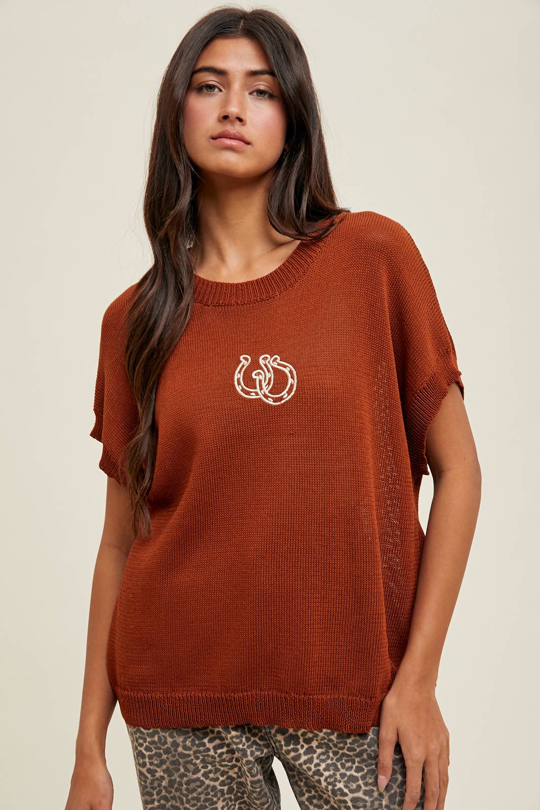 DOUBLE HORSESHOE SWEATER VEST / WL25-10916
