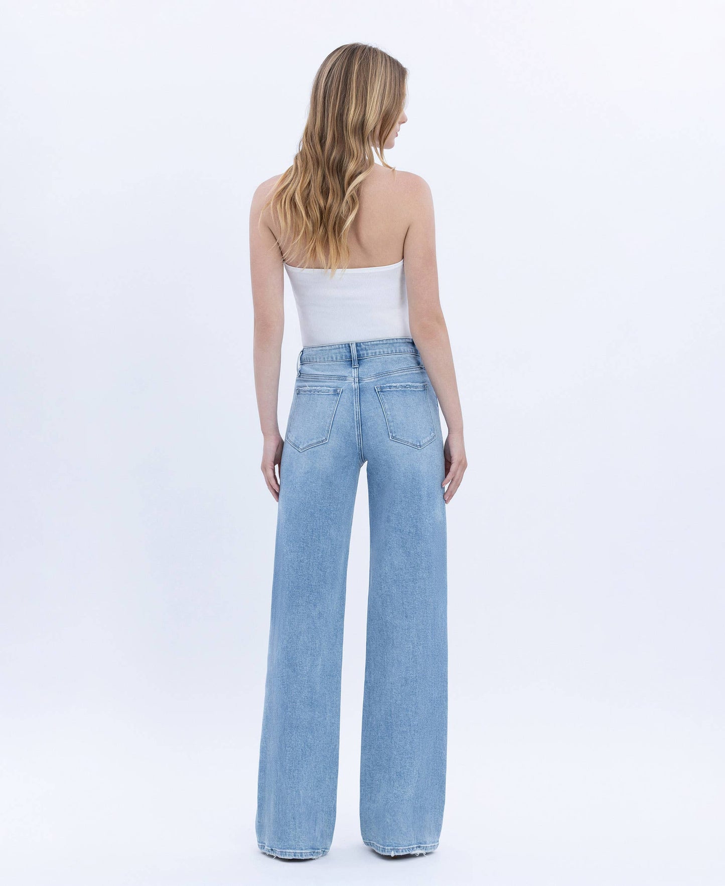 HIGH RISE FULL LENGTH WIDE JEANS F6060