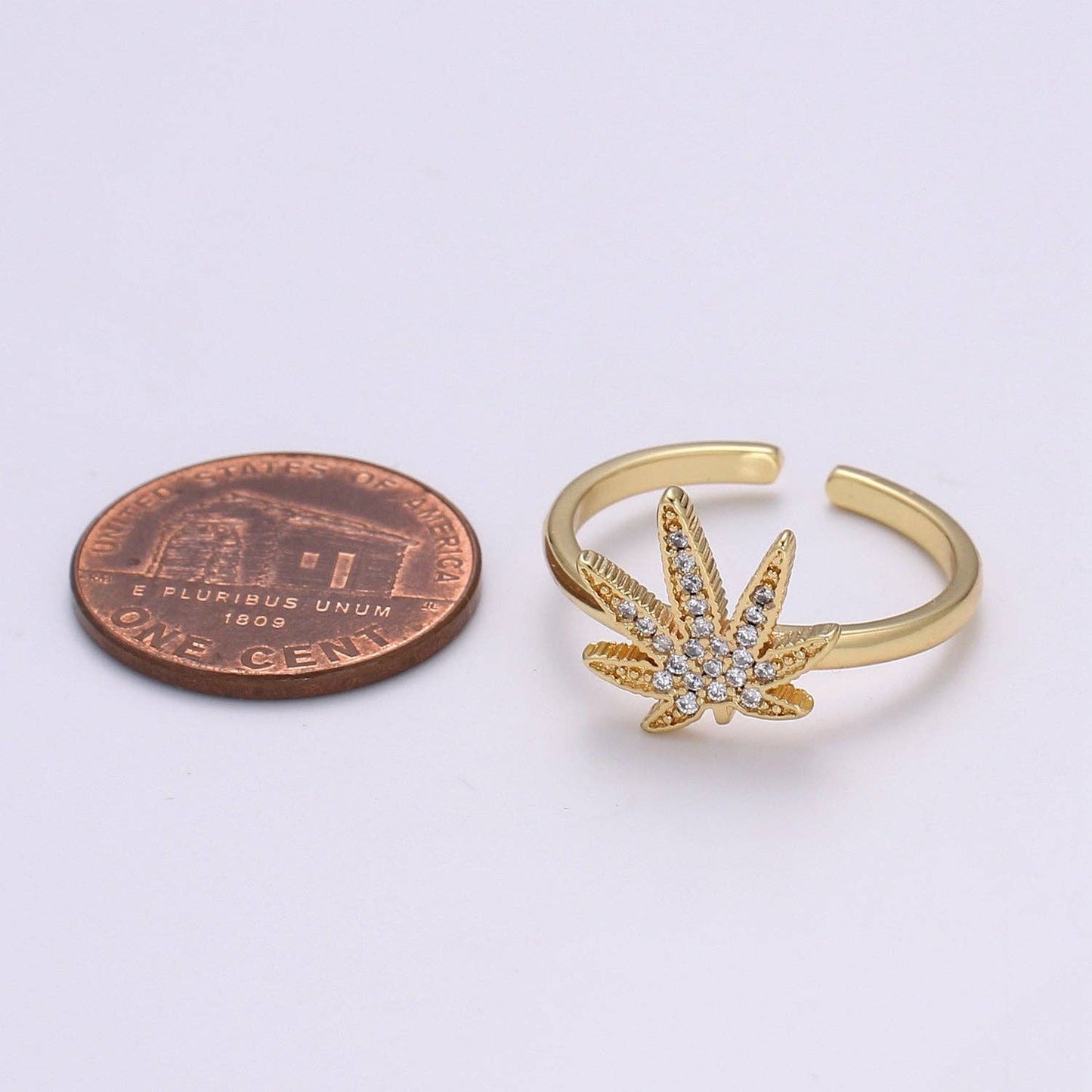 Mary Jane Ring | Studded Cannabis Ring R331