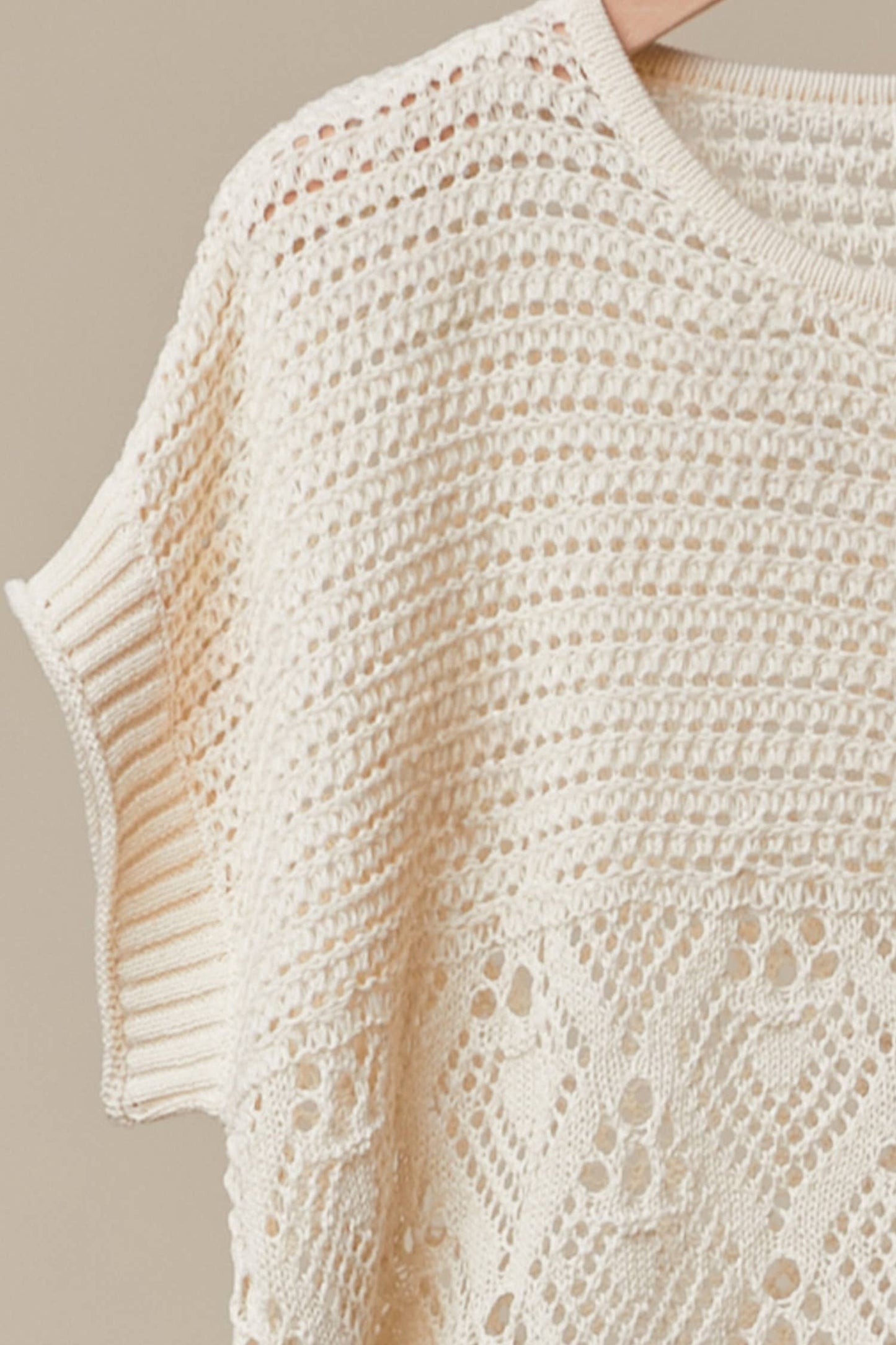Floral Detail Crochet Boho Top