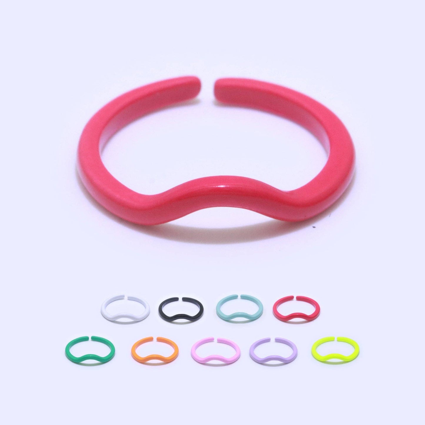 Dainty Acrylic Ring Set - Fashion Resin Acrylic Ring set - Funky Rings - Gift for Her Everyday Y2K Jewelry