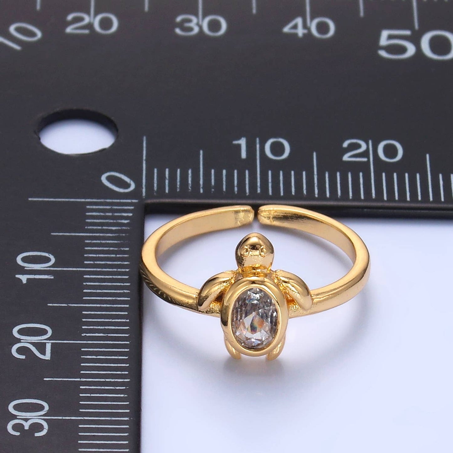 24K Gold Filled Baby Turtle Animal Ring | U-412