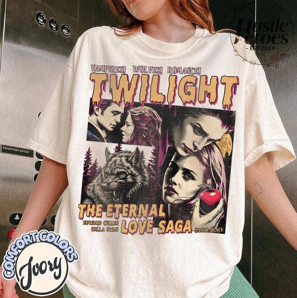 Vintage Twilight Saga Fan Tee, Comic Vampire Book Lover Gift