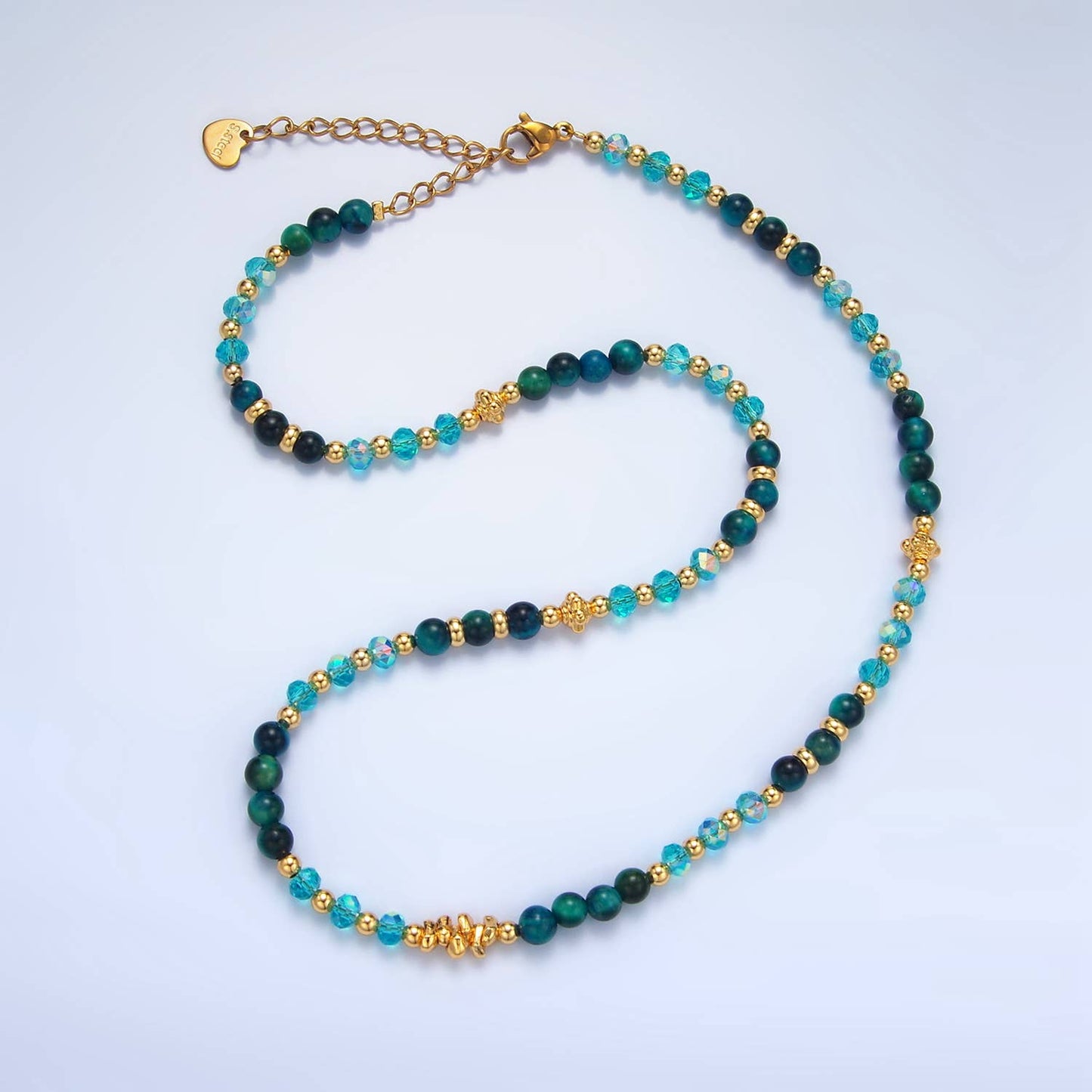 24K Gold Filled Gemstone Beaded Necklace | WA-2651 - WA-2654