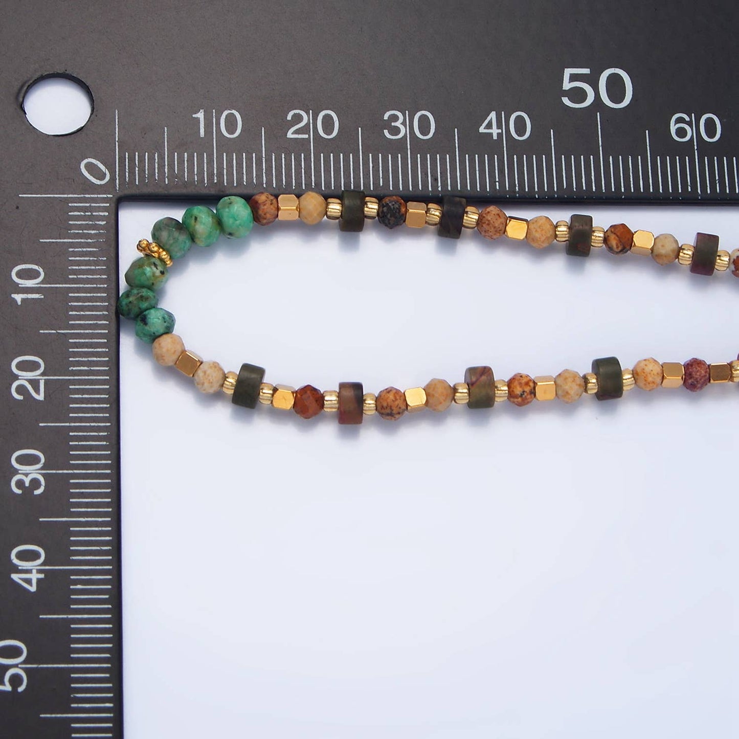 14K Gold Filled Turquoise Citrine Beaded Necklace | WA-2647