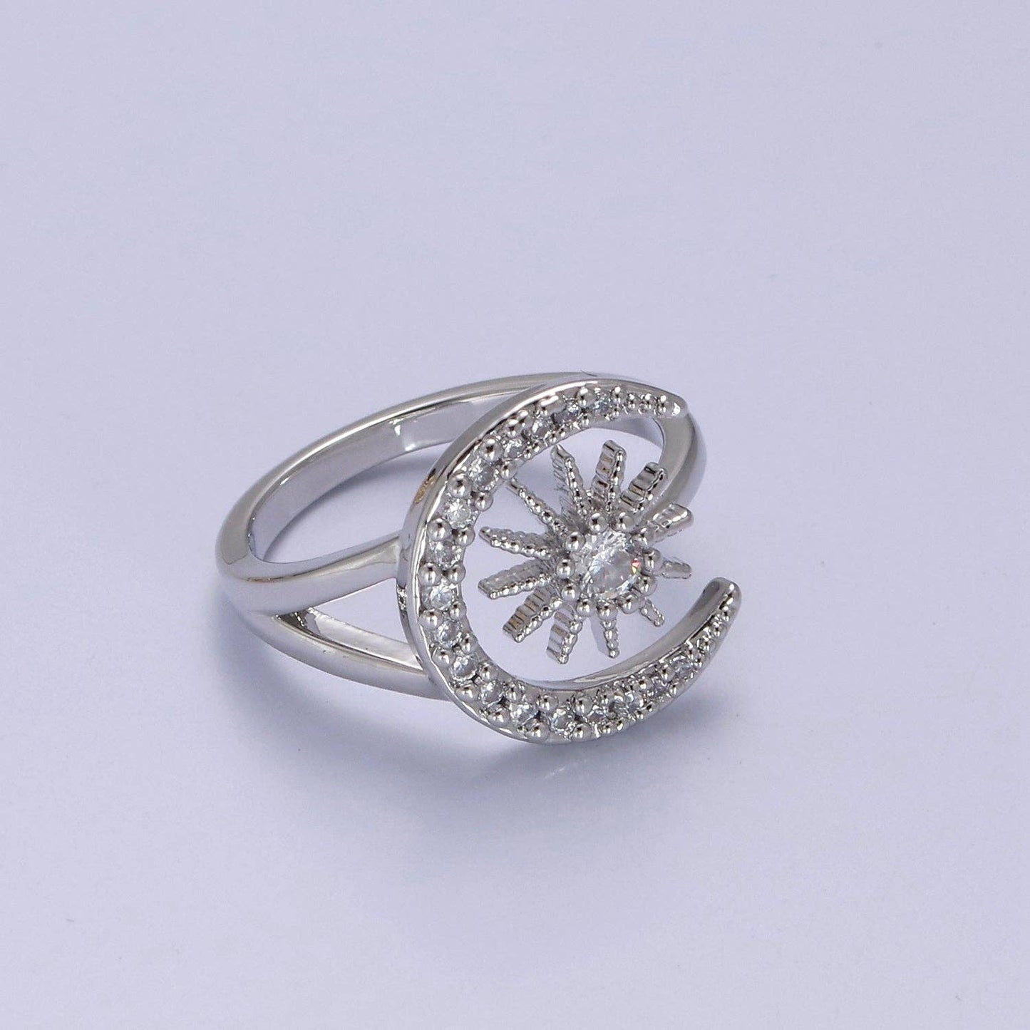 24K Gold Filled Micro Pave Crystal Cubic Zirconia Celestial