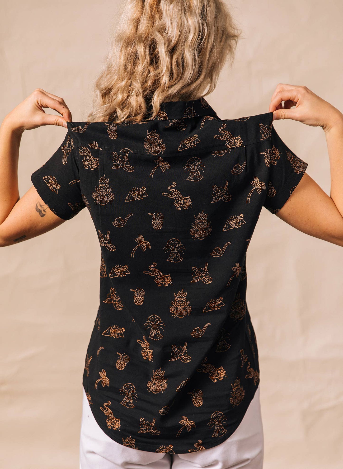 Spicy Noods Casual Button Down Shirt Men Women Food