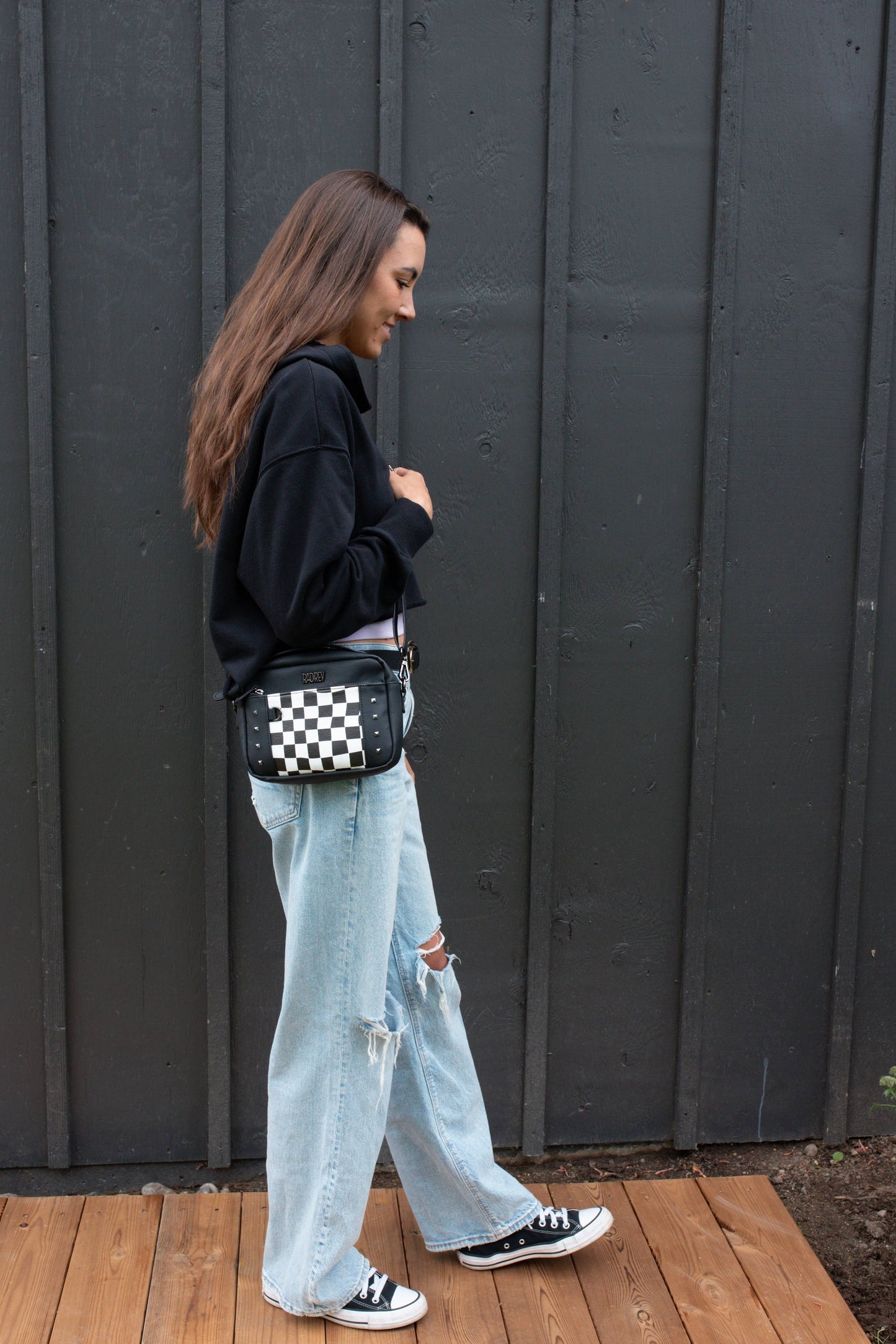 Checkered Mini Crossbody