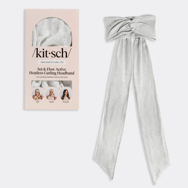 Set & Flow Heatless Curling Headband - Grey