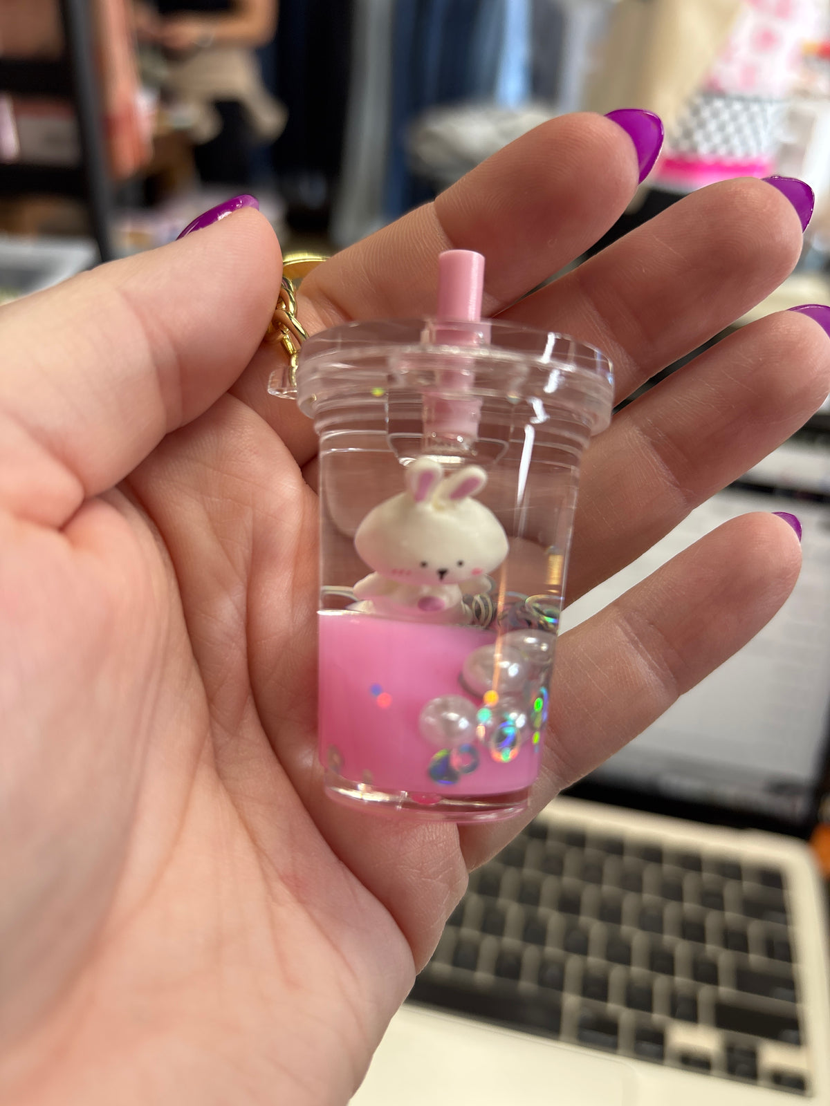 Animal Boba Floating Keychain