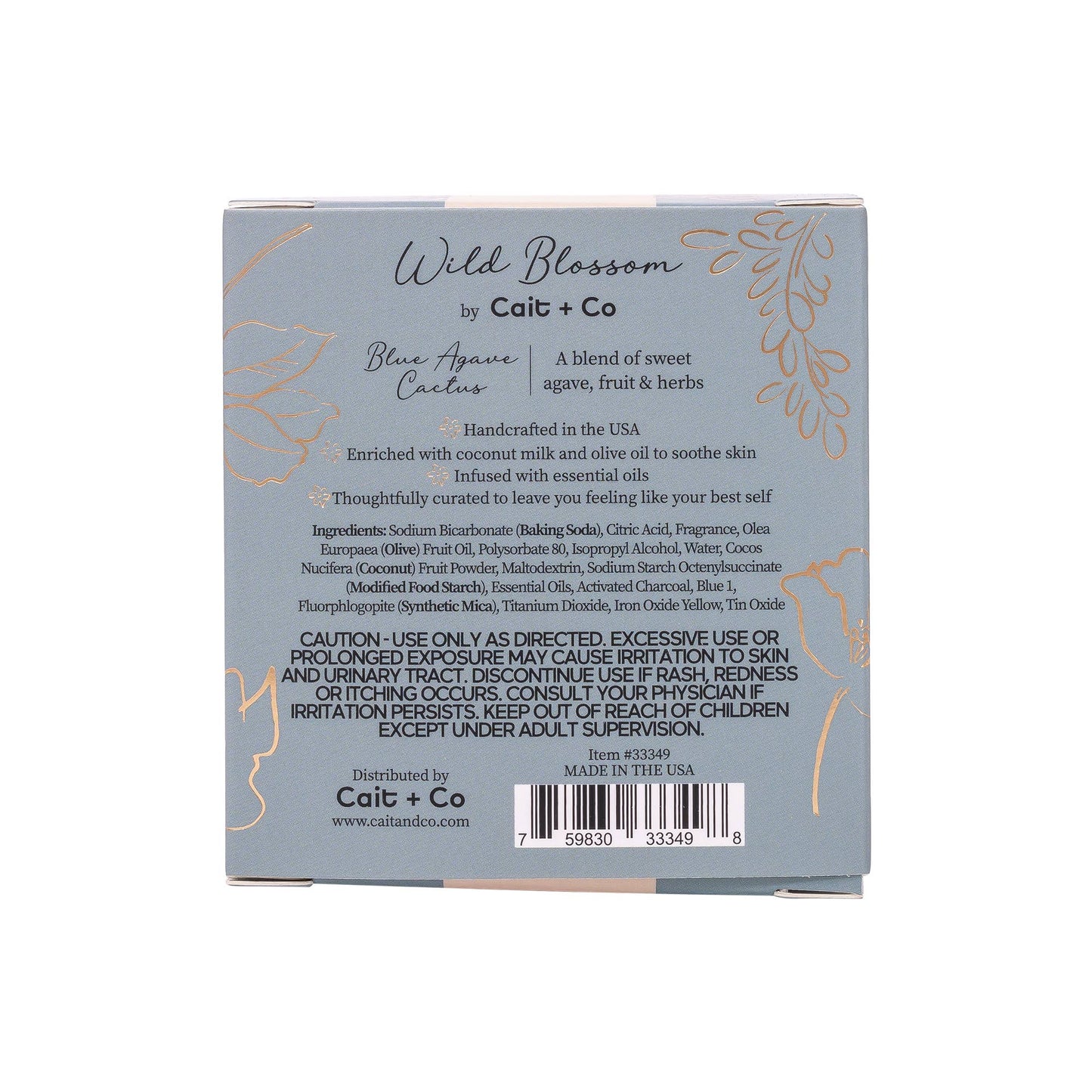 Wild Blossom Soothing Bath Bomb - Blue Agave Cactus