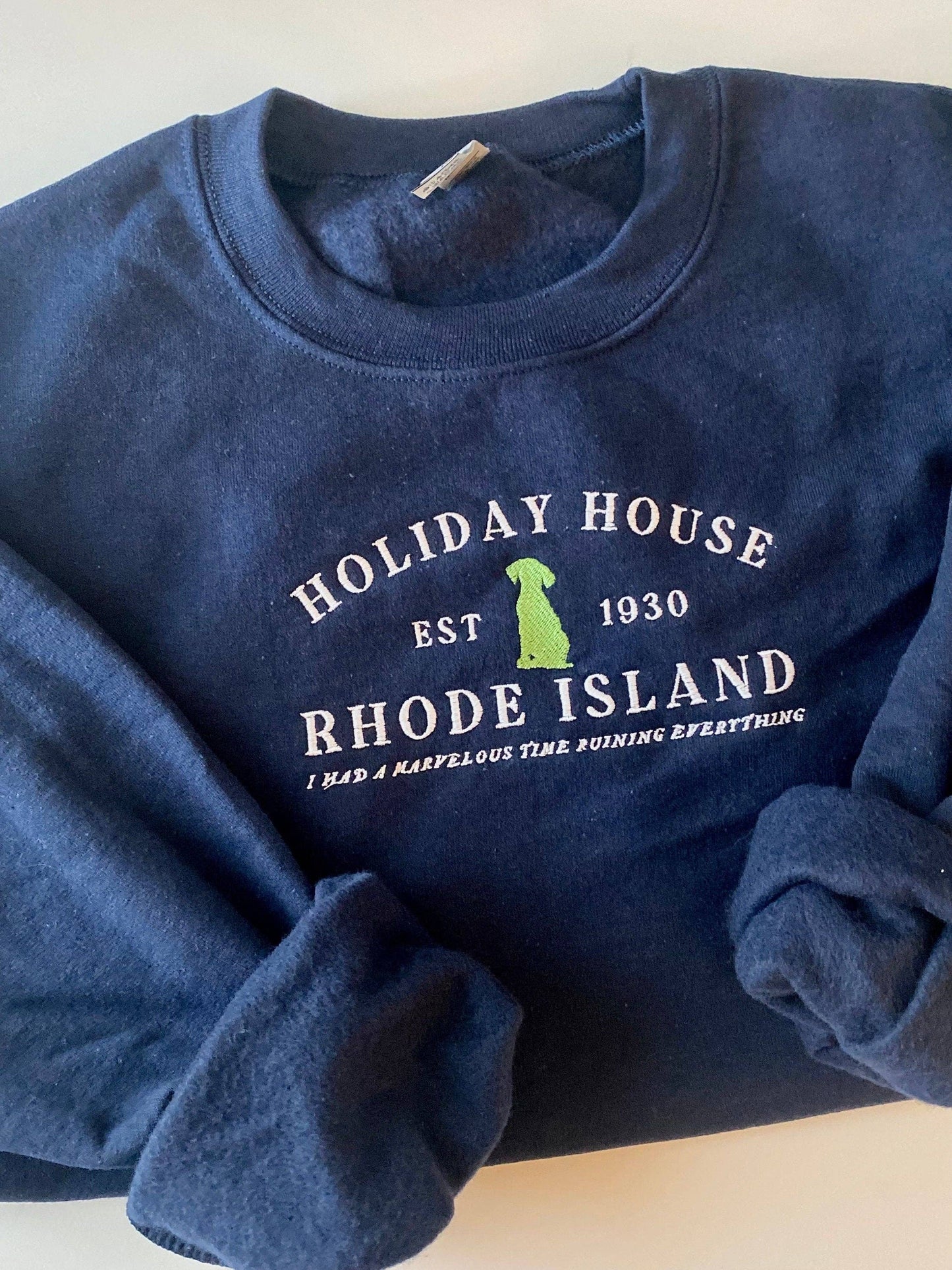 Holiday House Folklore Embroidered Crewneck | Last Great American Dynasty