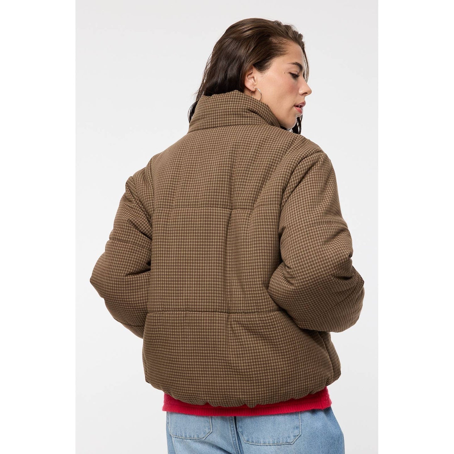 GINGHAM PUFFER JACKET / WL25-11019